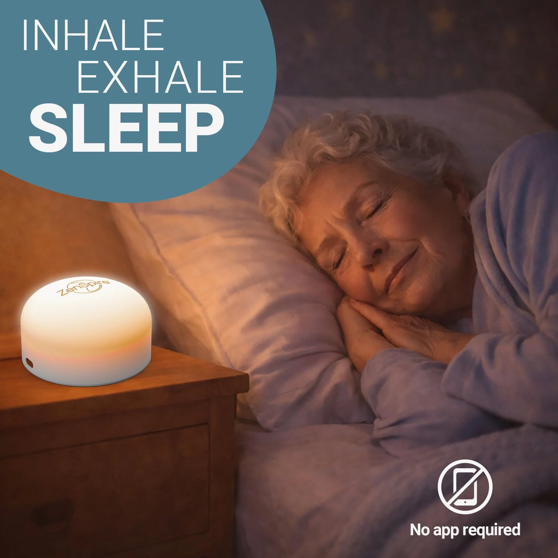 ZENSPIRE+ Dispositivo antiestrés para relajación y meditación con luz zen, sonido y vibración