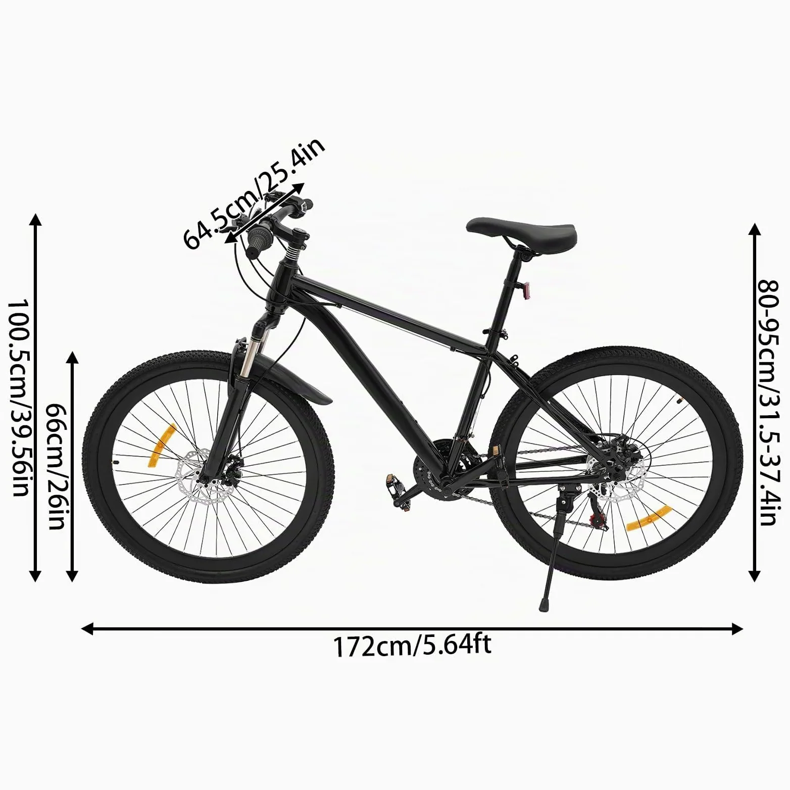 Bicicleta de montaña Dofanqing, bicicleta de alpinismo, bicicleta de hombre, cambio de 21 marchas, sillín ajustable, amortiguadores y frenos de disco, adecuada para viajes en todas las carreteras
