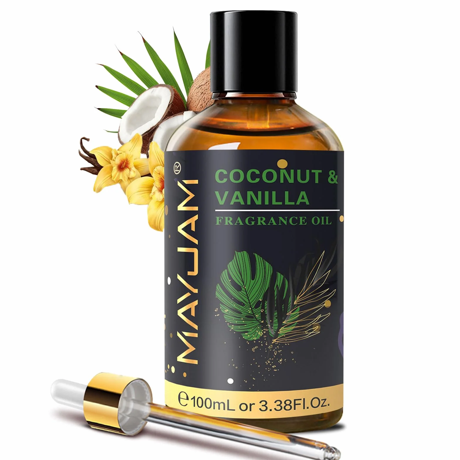 MAYJAM Aceite de Coco y Vainilla 100ml para Difusor de Aceites Esenciales, Aromaterapia
