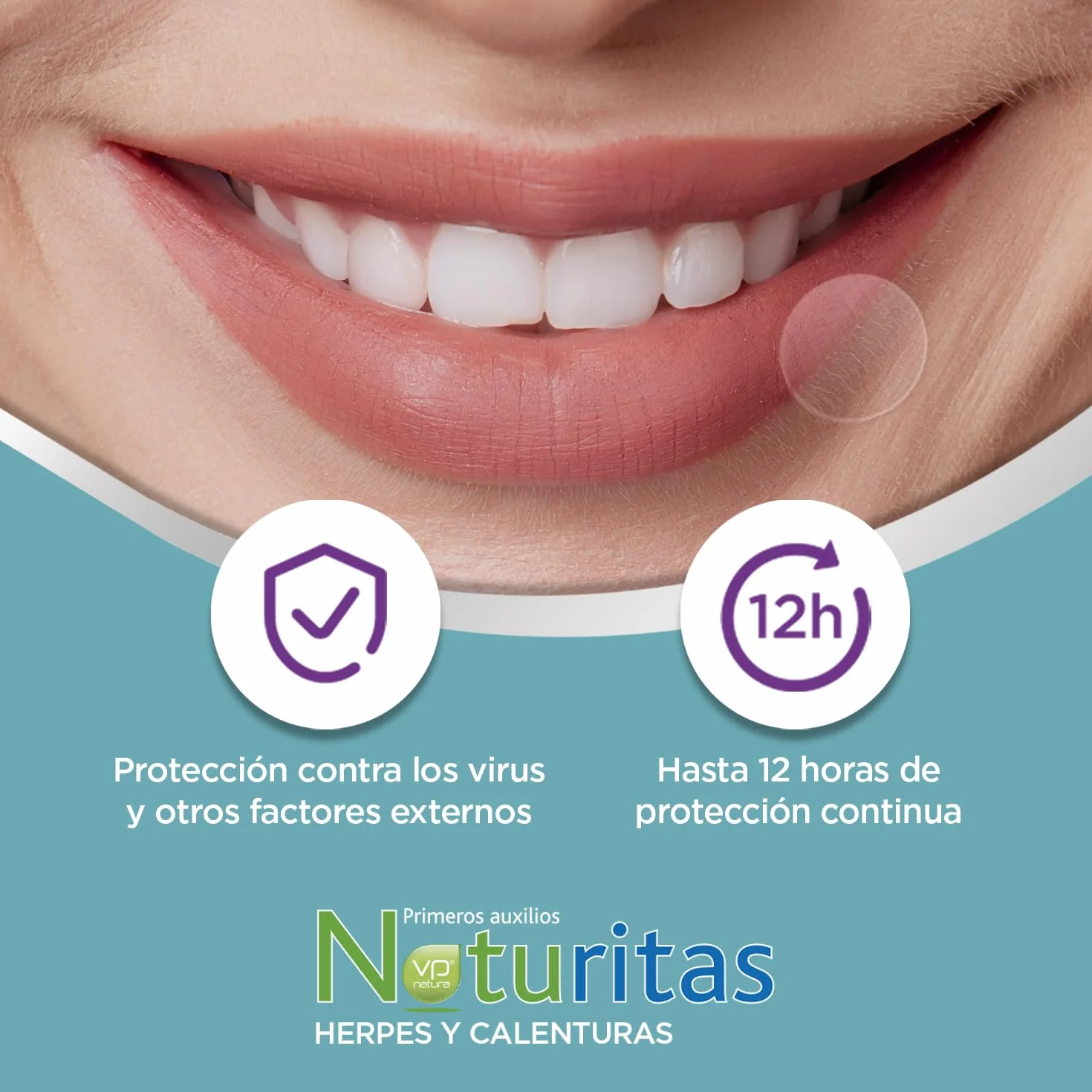 Parches Herpes Labial Apósito Hidrocoloide Calenturas Transpirable Sin Medicamentos Curación Rápida 12 Horas Protección 15 Parches