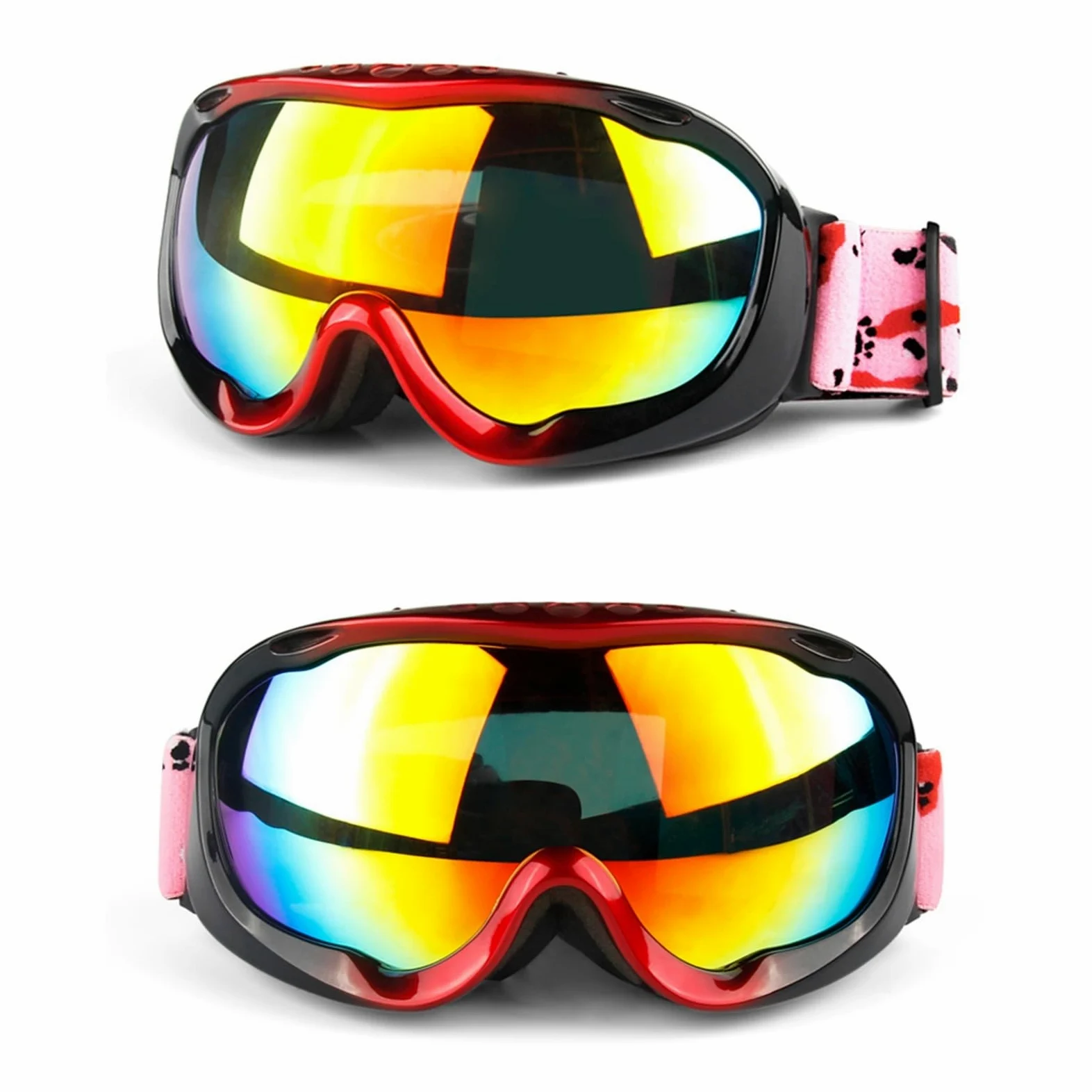Gafas de esquí de invierno para hombre y mujer, gafas de esquí HD UV400, gafas de esquí antiniebla, gafas de snowboard a prueba de viento, lentes de espejo, gafas de esquí para exteriores (color: