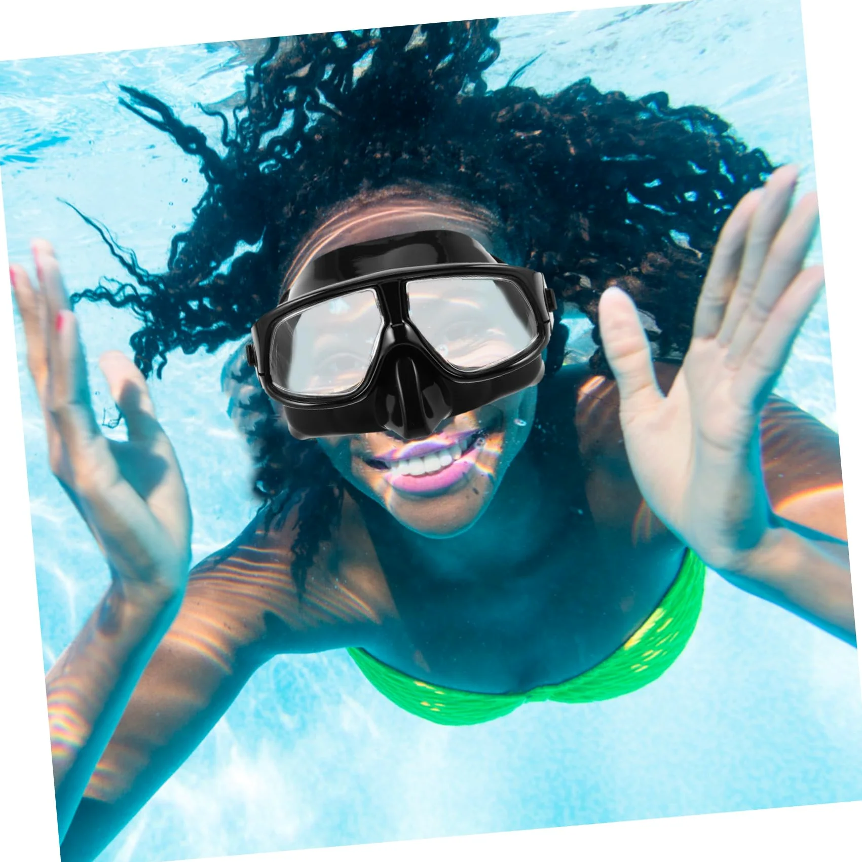 SUPVOX Máscara De Buceo Transparente Máscara De Snorkel para Adultos con Cubierta Nasal Visión Amplia para Esnórquel y Natación Piscina o Playa