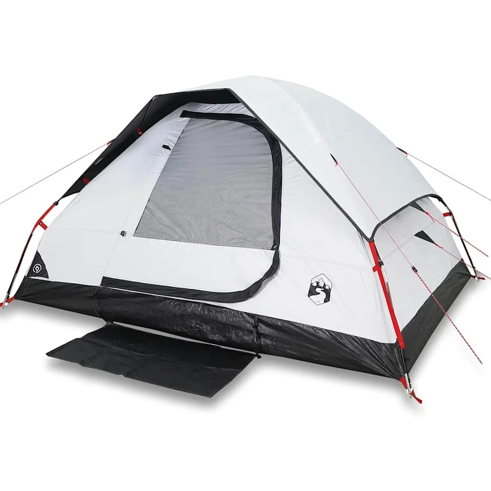 Tienda de campaña domo para personas, verde oliva, impermeable T poliéster para exteriores con conexión electrónica, tienda de campaña ligera para acampar