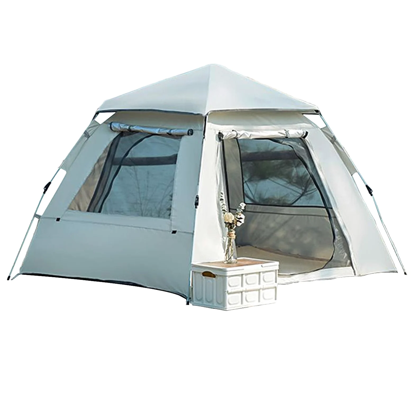 Tienda de campaña, montaje fácil e impermeable, tienda de campaña para exteriores, apertura automática, para montañismo, picnic, senderismo, mochila de hombro para adultos, adolescentes, parejas y