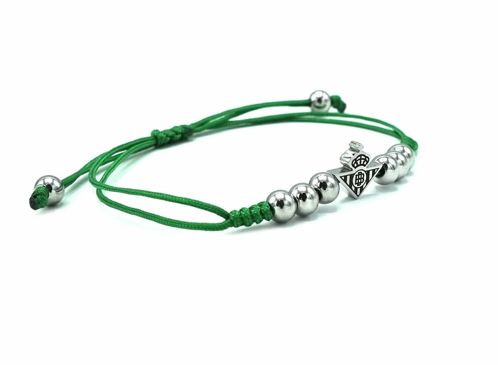Pulsera Oficial Real Betis acero y macramé