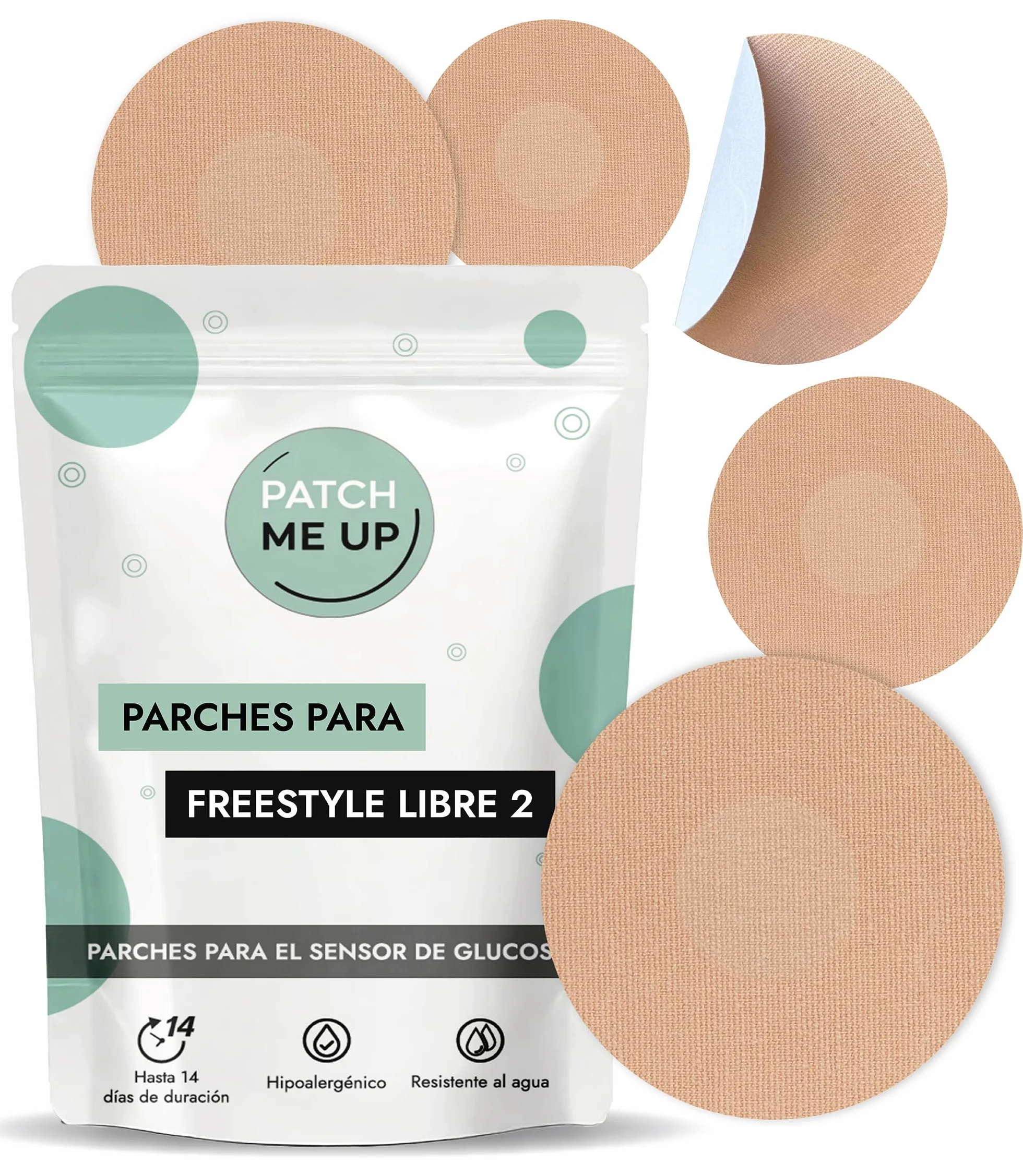 Parches Sensor Freestyle Libre 2 y 3 Adhesivos Hipoalergénicos Impermeables Fijación 14 Días Protector Medidor Glucosa