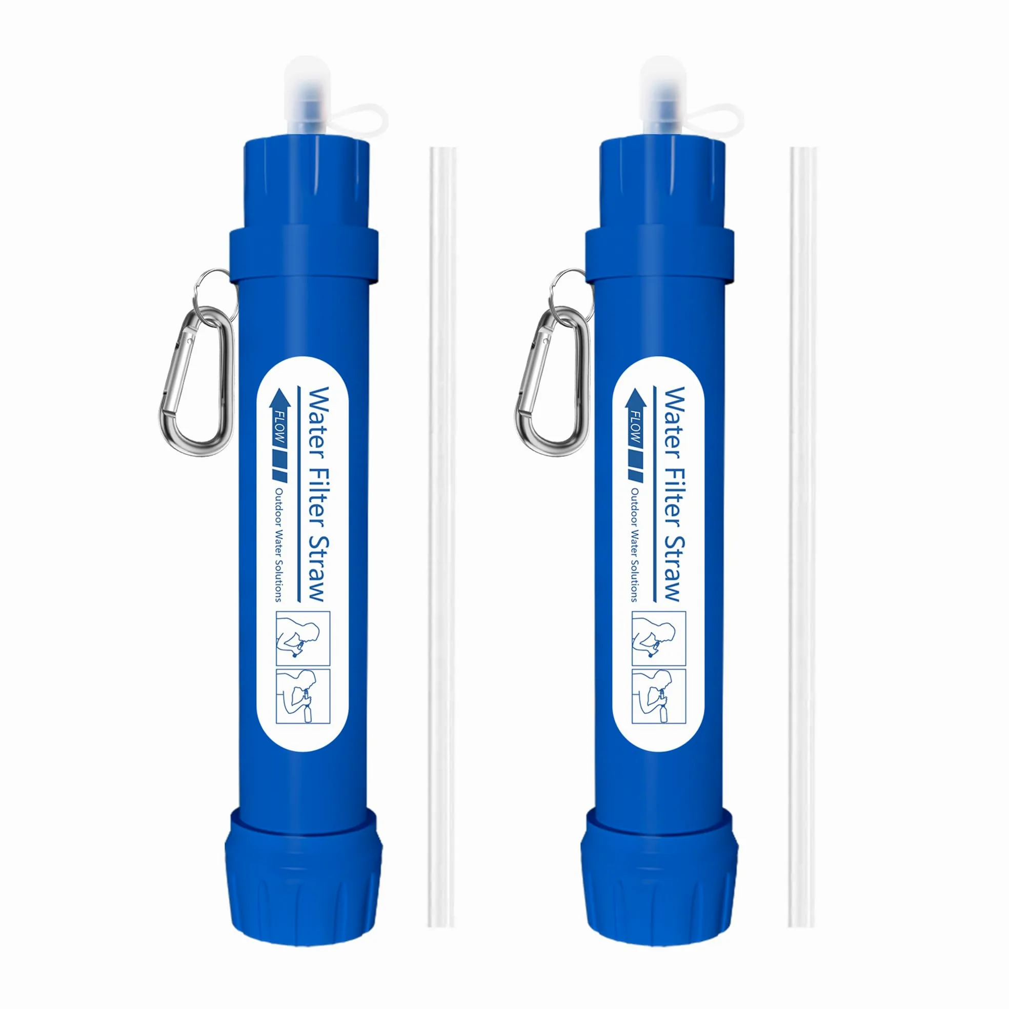 Pajita de filtro de agua personal, purificador de agua portátil de 4 etapas certificado NSF, sin BPA, equipo de supervivencia de filtración de agua de emergencia para senderismo, camping