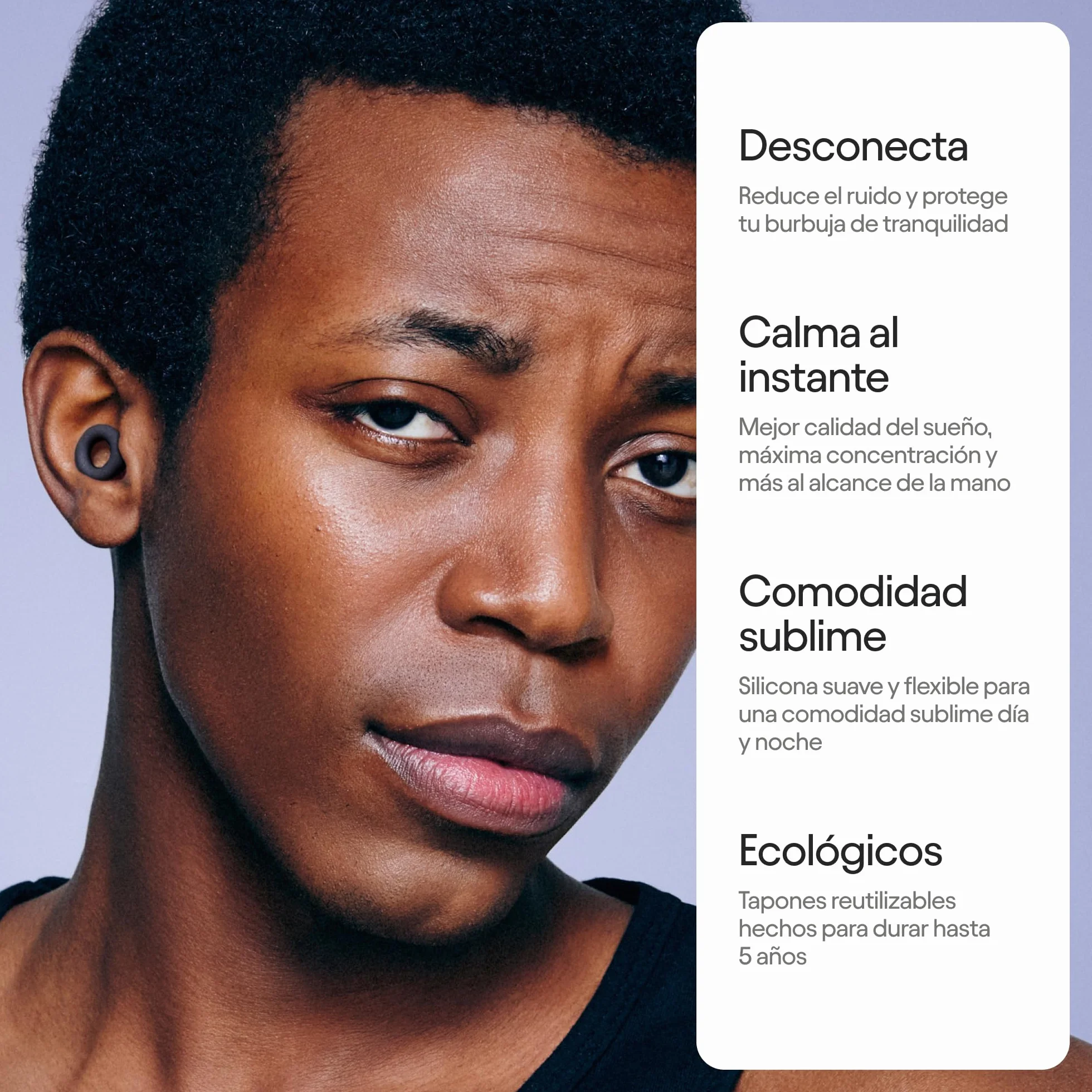 Loop Quiet 2 Tapones antirruido 24 dB SNR Protección auditiva flexible Ajuste personalizable