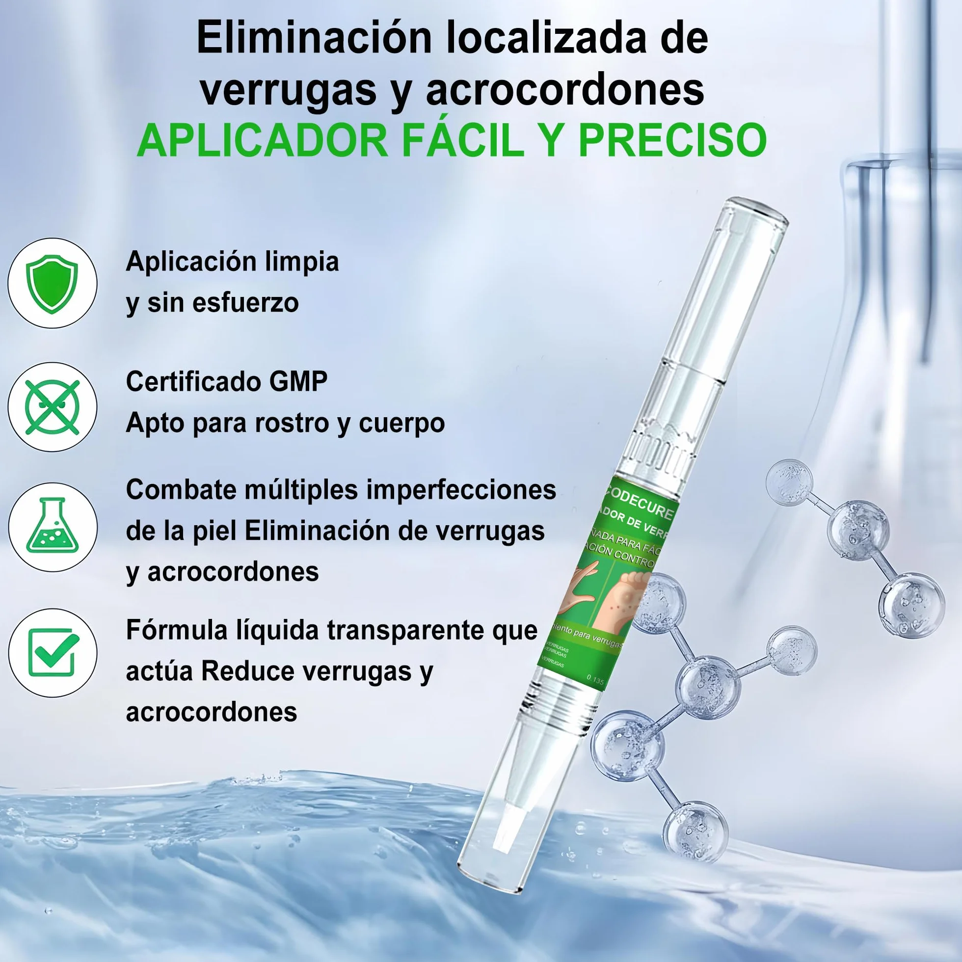 Kit para eliminar verrugas de 4 ml, eficaz para rostro, cuerpo y manos