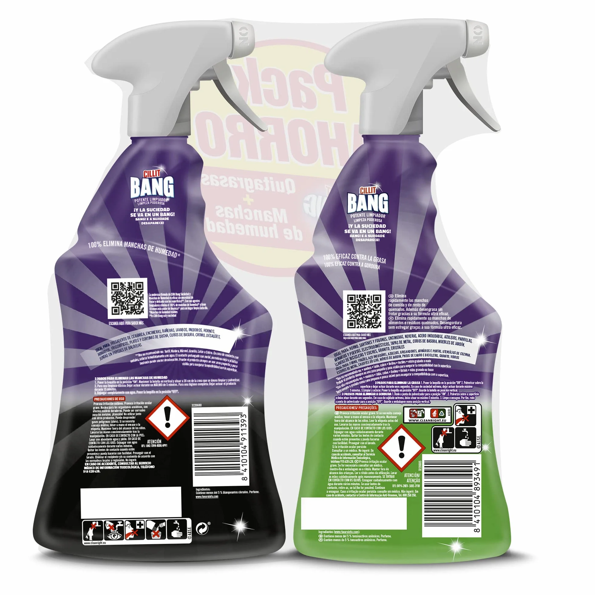 Cillit Bang Spray limpiador quitagrasas Pack 2 x 750 ml
