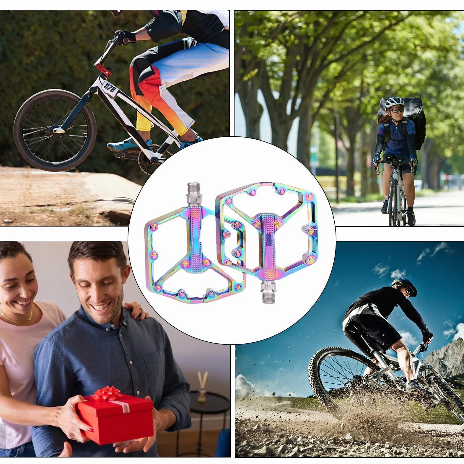 Montaña Pedales - Reemplazo ligero con DU Rodamiento - Montaña Pedales Para Viajes,Para Al Aire Libre Ciclismo Viajes Senderismo Deporte Conducción Entrenador Hombres Mujeres