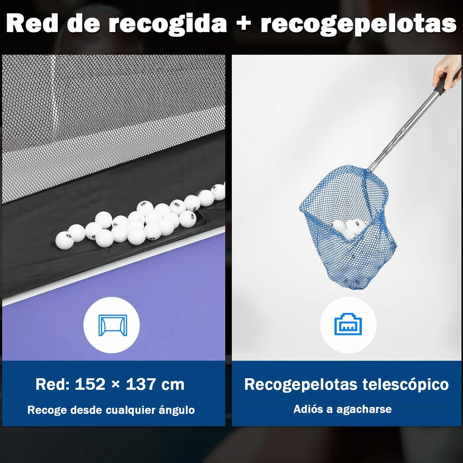 OUKANING Máquina automática de ping pong con mando a distancia, 100 bolas y red, robot de ping pong ball lanzador 35-90 bolas/min, 10 modos y sistema de doble rueda, ping pong ball máquina
