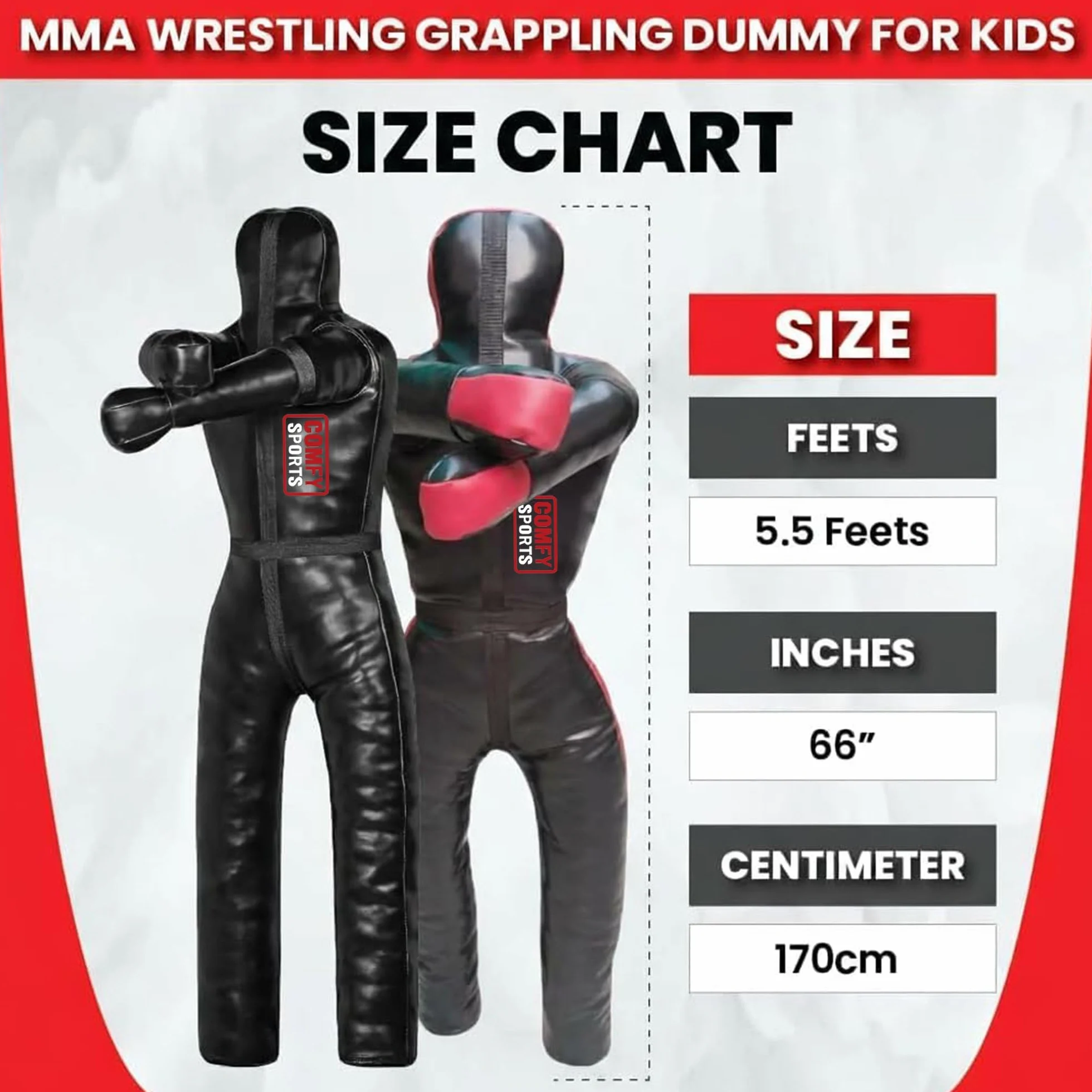 Adult Grip Dummy BJJ Judo Wrestling Standing Position Brazilian Jiu Jitsu MMA Sparring Self Defense Training Unfilled 145cm 170cm Black