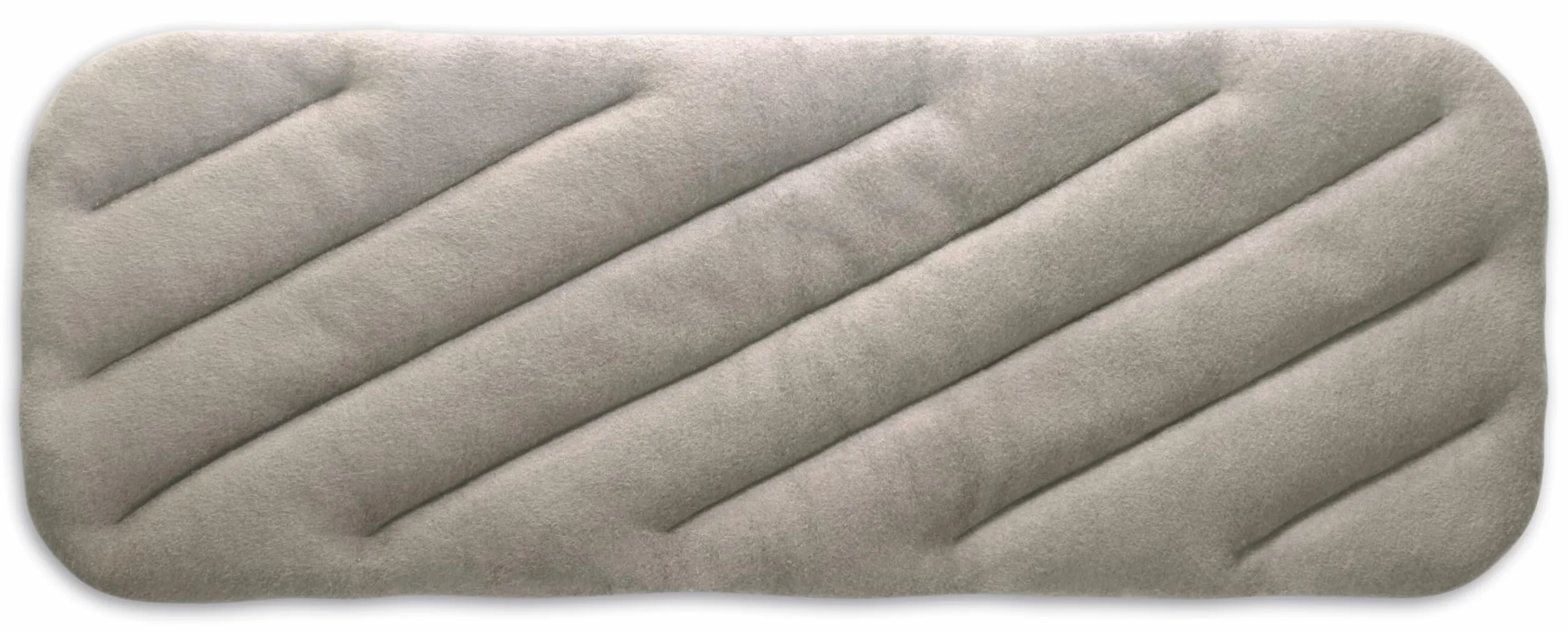 LESCHI XXL Saco Térmico de Semillas para Microondas 50x20cm 8 Compartimentos 100% Algodón Trigo Orgánicos Gris