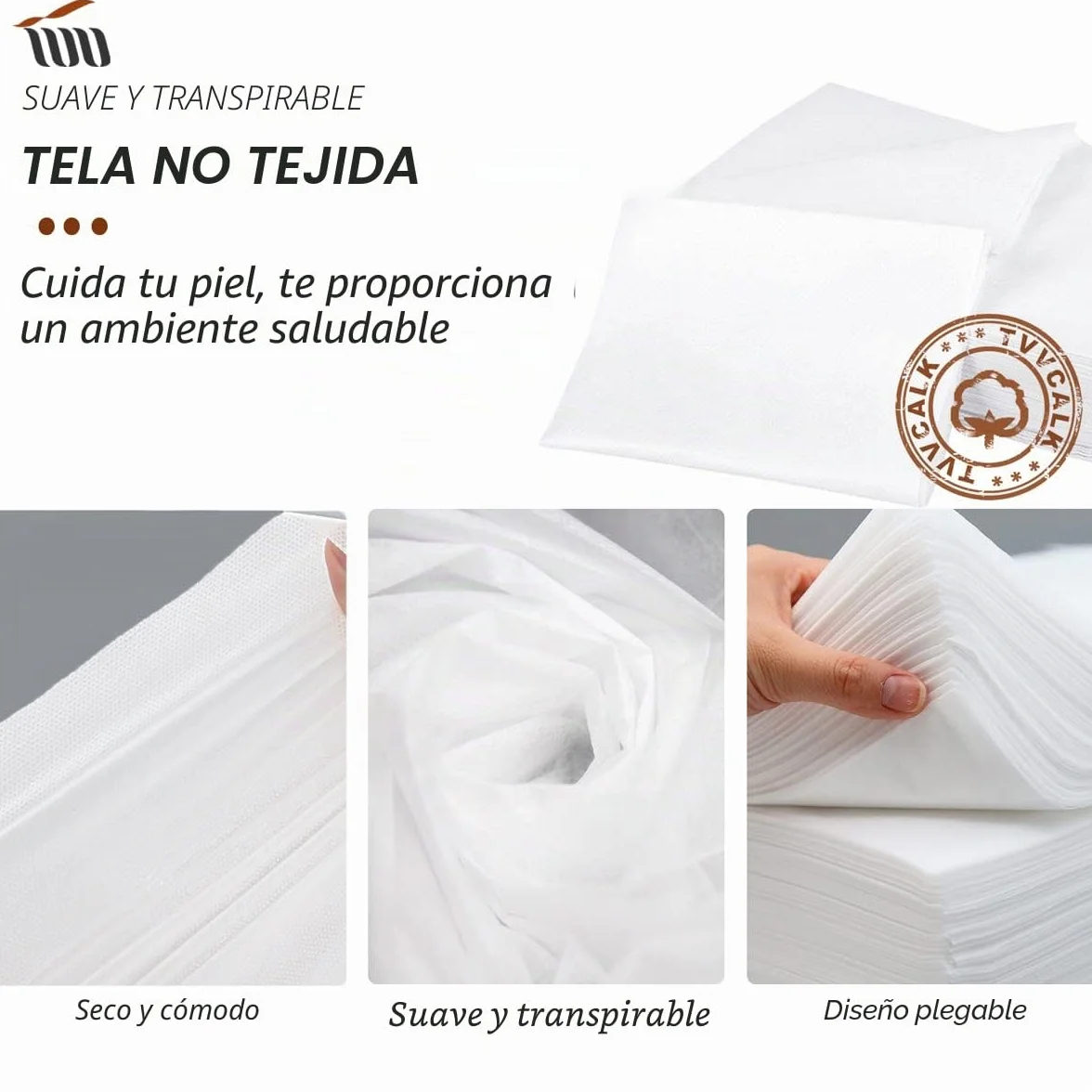 Sábanas Desechables no Tejidas 80x180cm Blanco para Masaje SPA Tatuaje