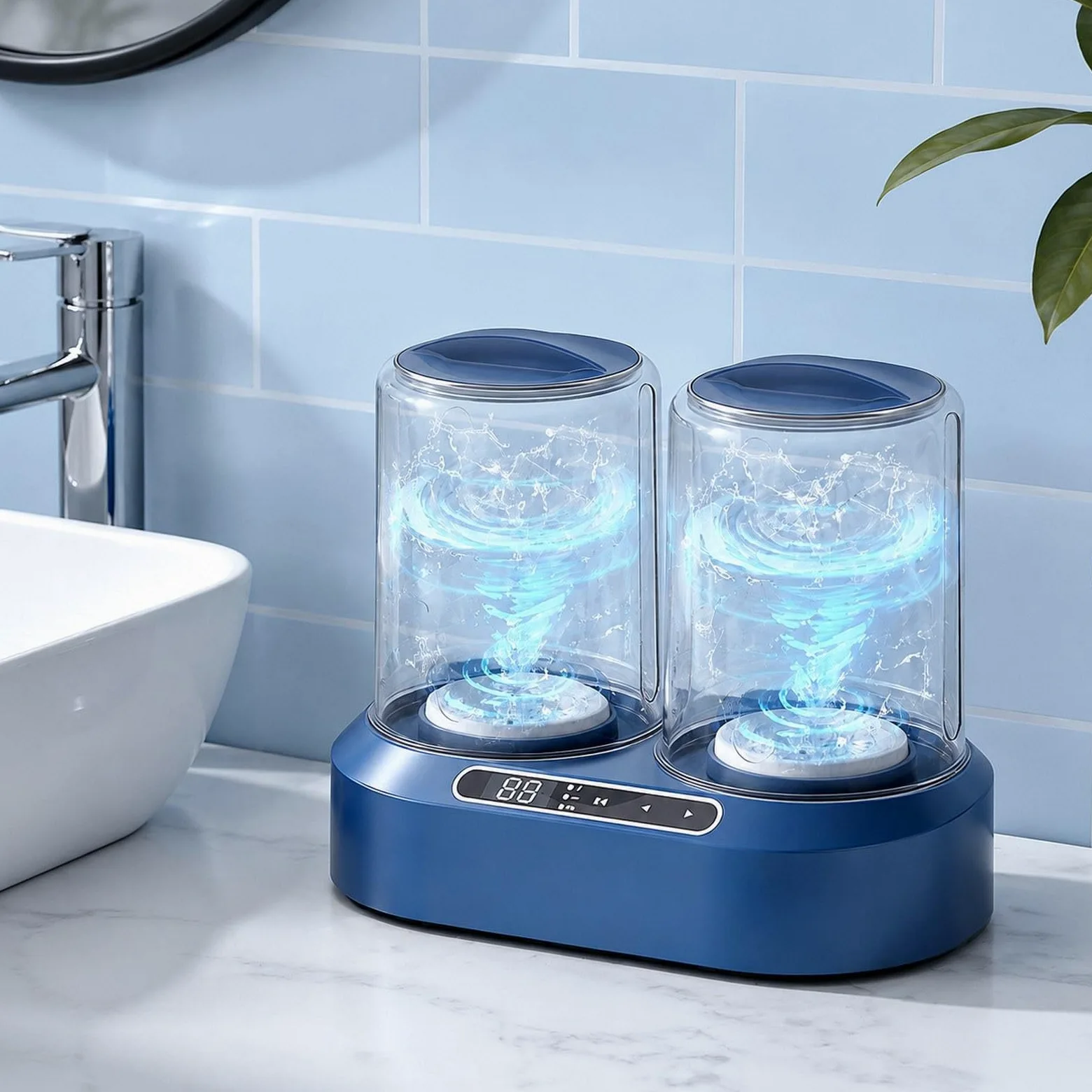 Lavadora Portátil de Ropa Interior, Práctica Minilavadora para Una Limpieza, Ideal para Camping, Hoteles, Residencias de Estudiantes Y Autocar, Azul, Individual