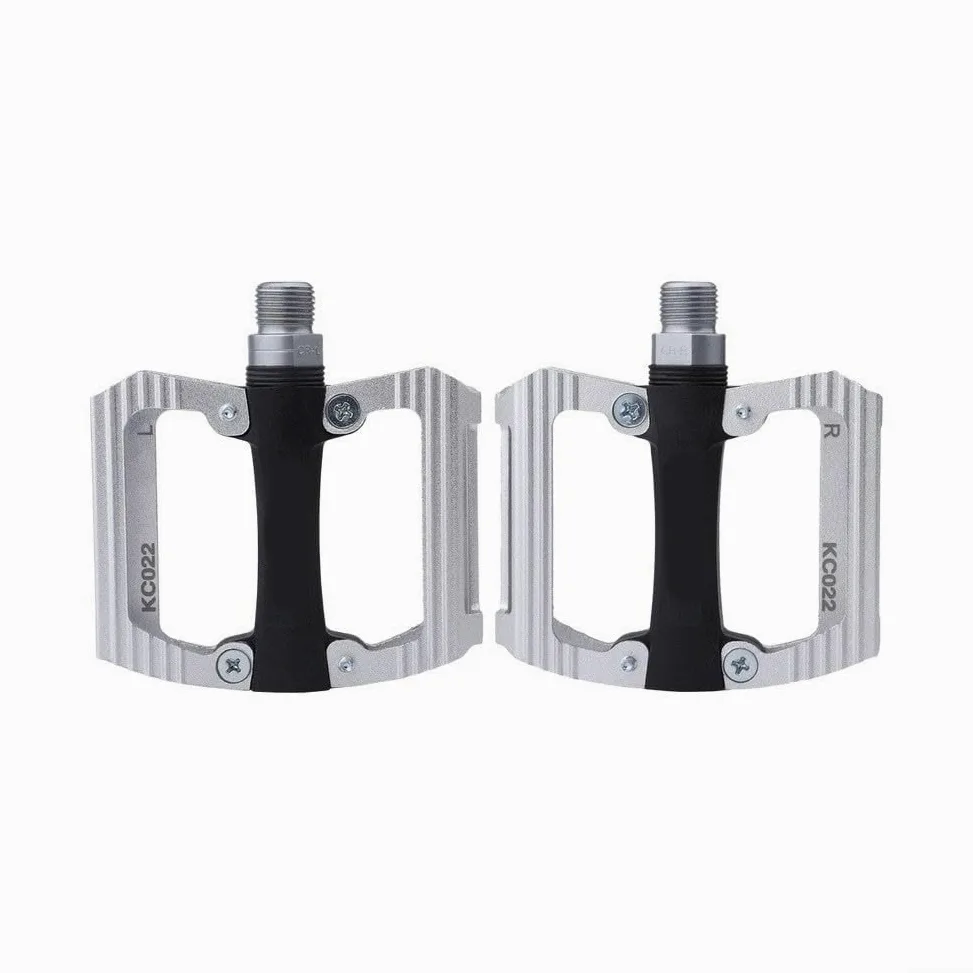 Honseadek Pedales de bicicleta ultraligeros de aluminio y fibra de nailon con diseño antideslizante, doble rodamiento, eje de acero cromado, para ciclismo de montaña y carretera