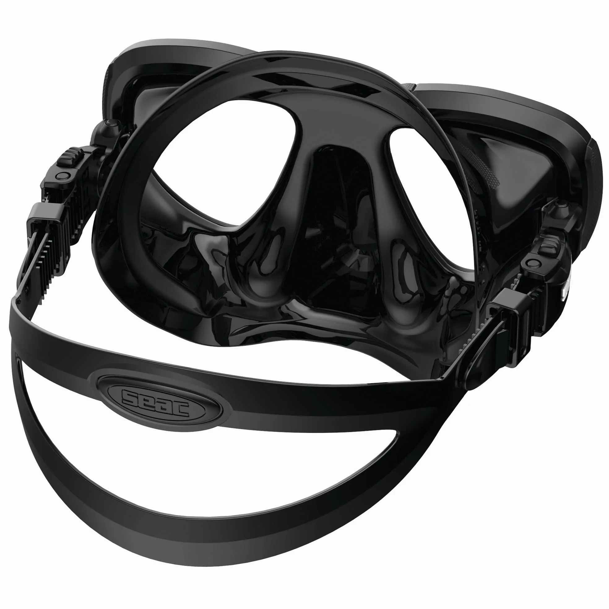SEAC Afrodite – Máscara de Buceo de Bajo Volumen con Lentes de Cristal Templado 3 mm, Faldón de Silicona Suave, Hebilla 3D Ajustable y Compatible con Lentes Ópticas Correctivas (-1.0 a -6.0)