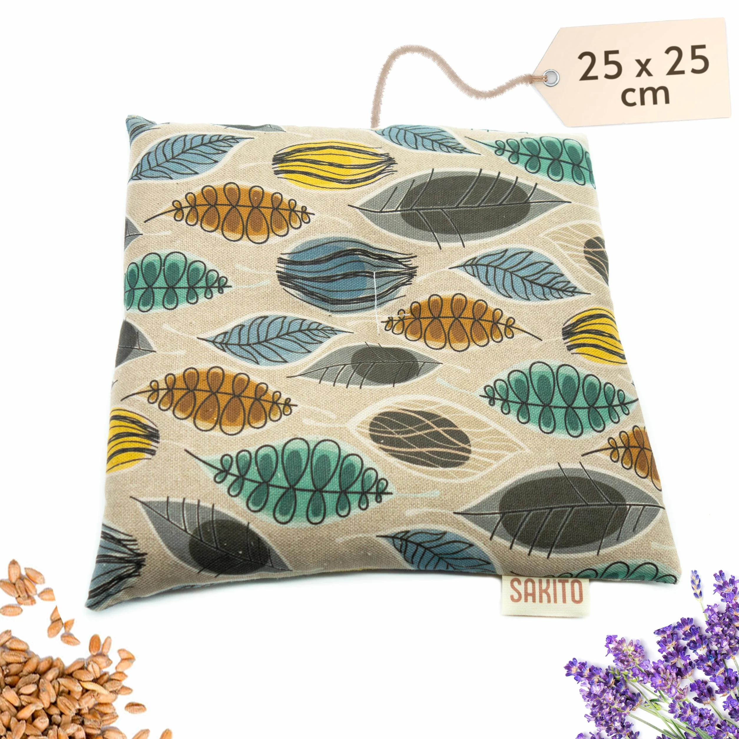 Saco Semillas Microondas 25x25 cm Cojin Térmico Natural Cervicales Lumbalgia Calor Frio Gran Retencion Calor Duradero Tela Primera Calidad Aroma Lavanda