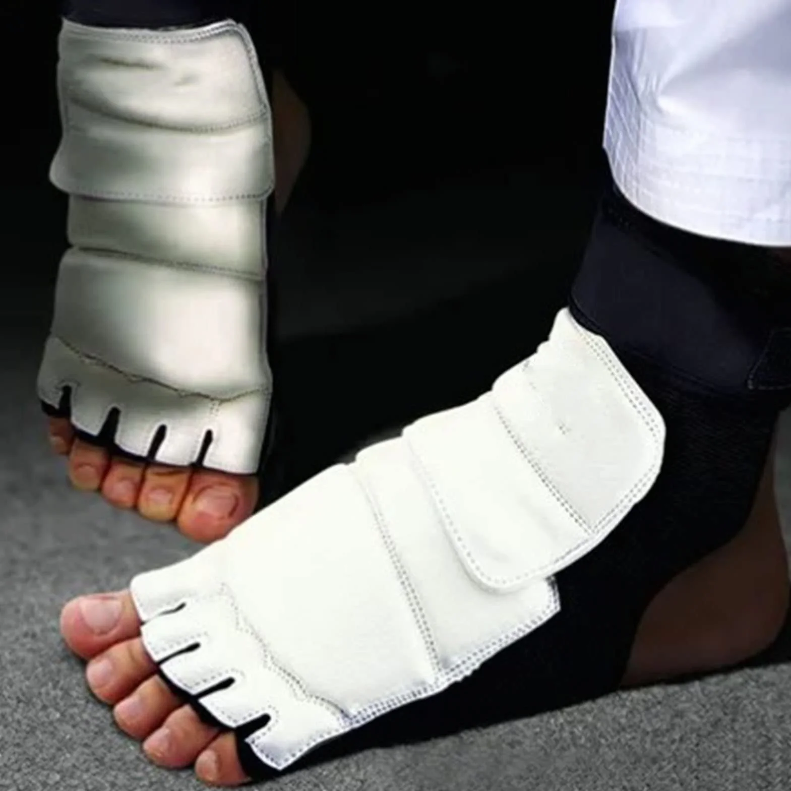 Protector de Pie de Taekwondo, Transpirable, Cómodo, Karate, Boxeo, Sparring, Protector de Pie con Antideslizante para Entrenamiento