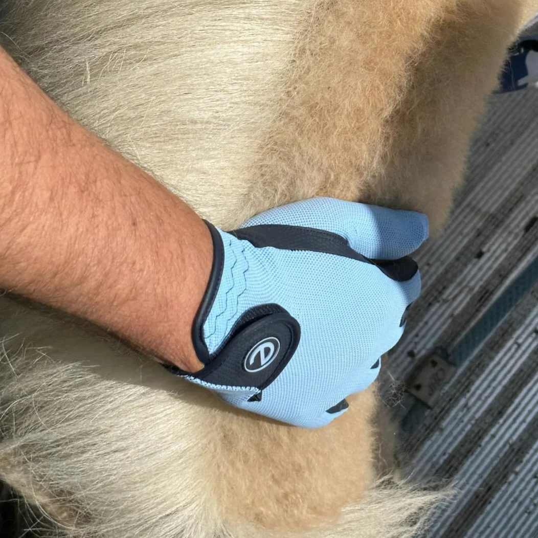 eGlove - Guantes de equitación eQUEST GripPro X-LITE - Ligero, transpirable, material antideslizante - Parte trasera de malla cómoda - Guantes para pantalla táctil