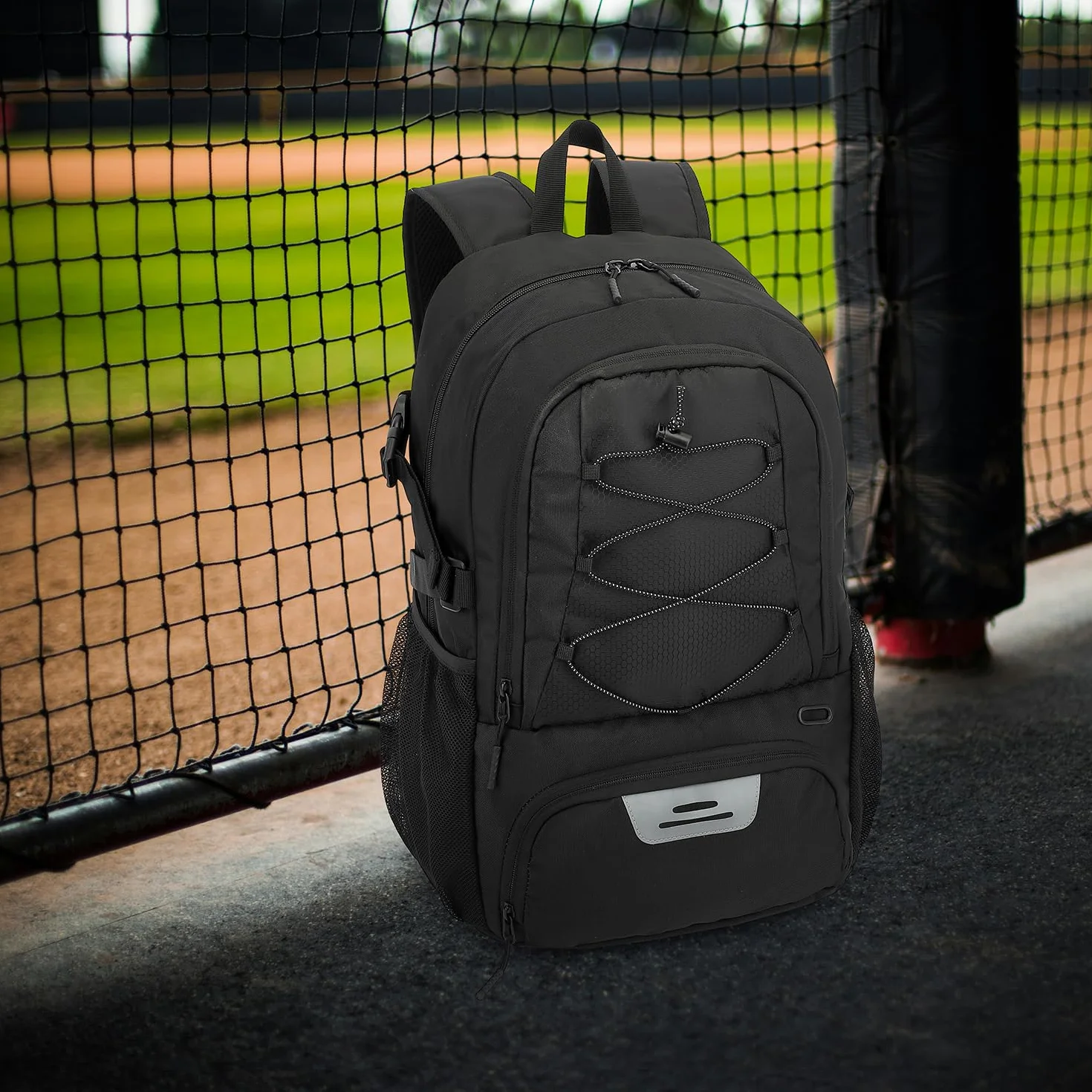 Bolsa de Baloncesto Mochila de Fútbol con Soporte para Pelota y Compartimento para Zapatos