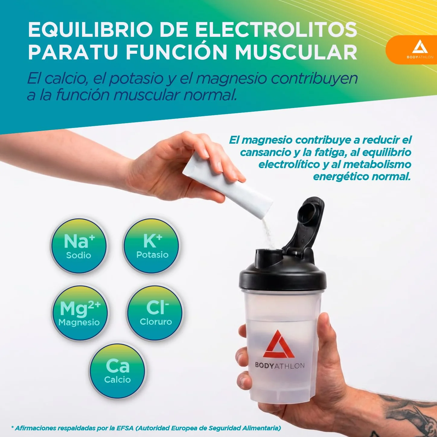 Electrolitos Sin Azucar en Polvo 1779mg Limón Sales Minerales para el Deporte Bodyathlon