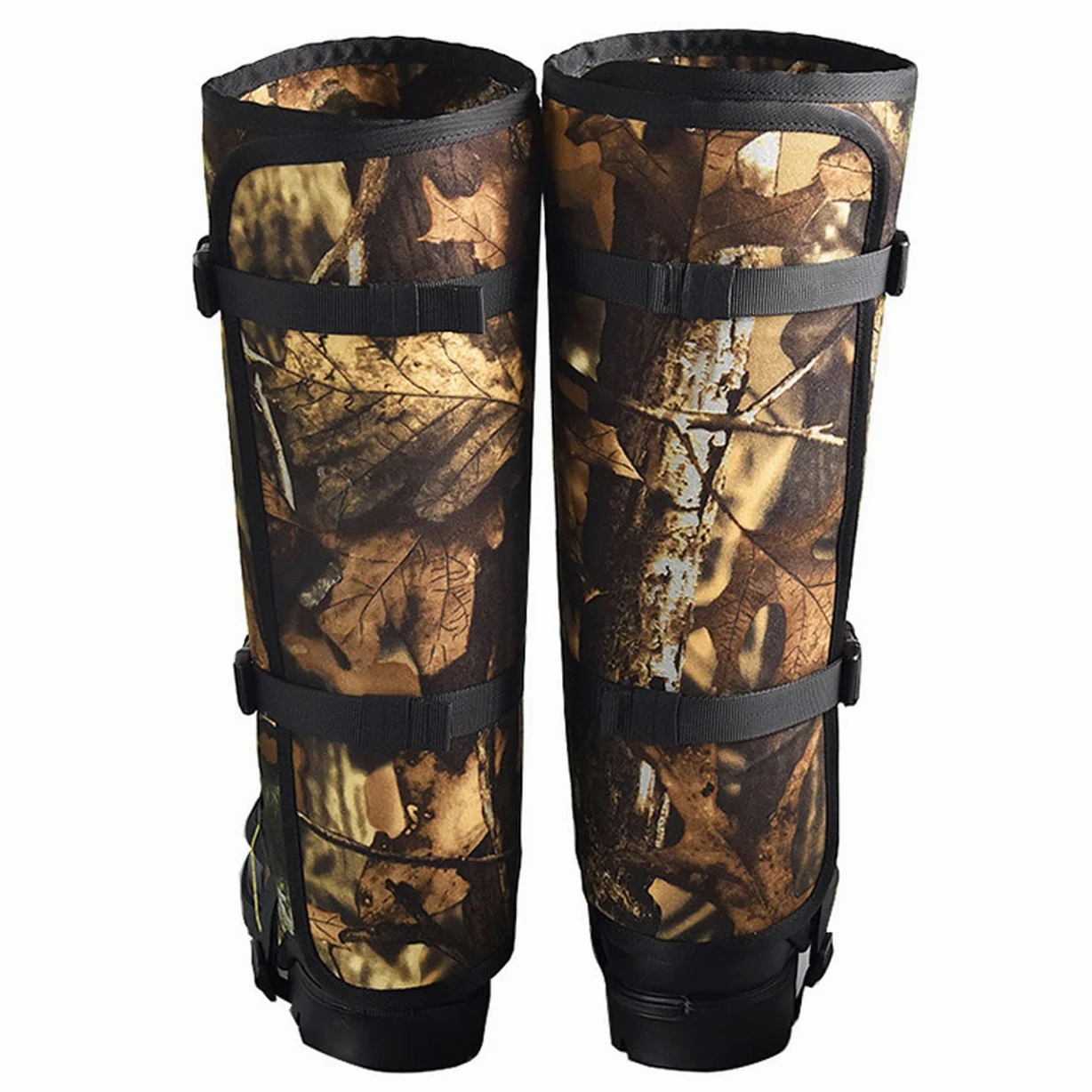 LANGWEI Polainas De Caza De Camuflaje, Polainas Impermeables Gruesas Ajustables para Botas De Nieve, Polainas De Serpiente Antidesgarro para Hombres, Mujeres, Caminar, Escalar, Esquiar