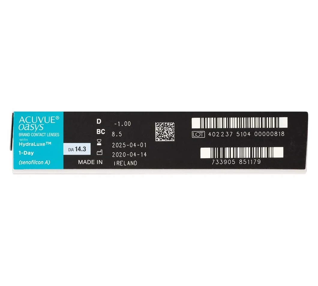 ACUVUE OASYS 1-DAY HydraLuxe Reemplazo Diario protección UV 90 lentes