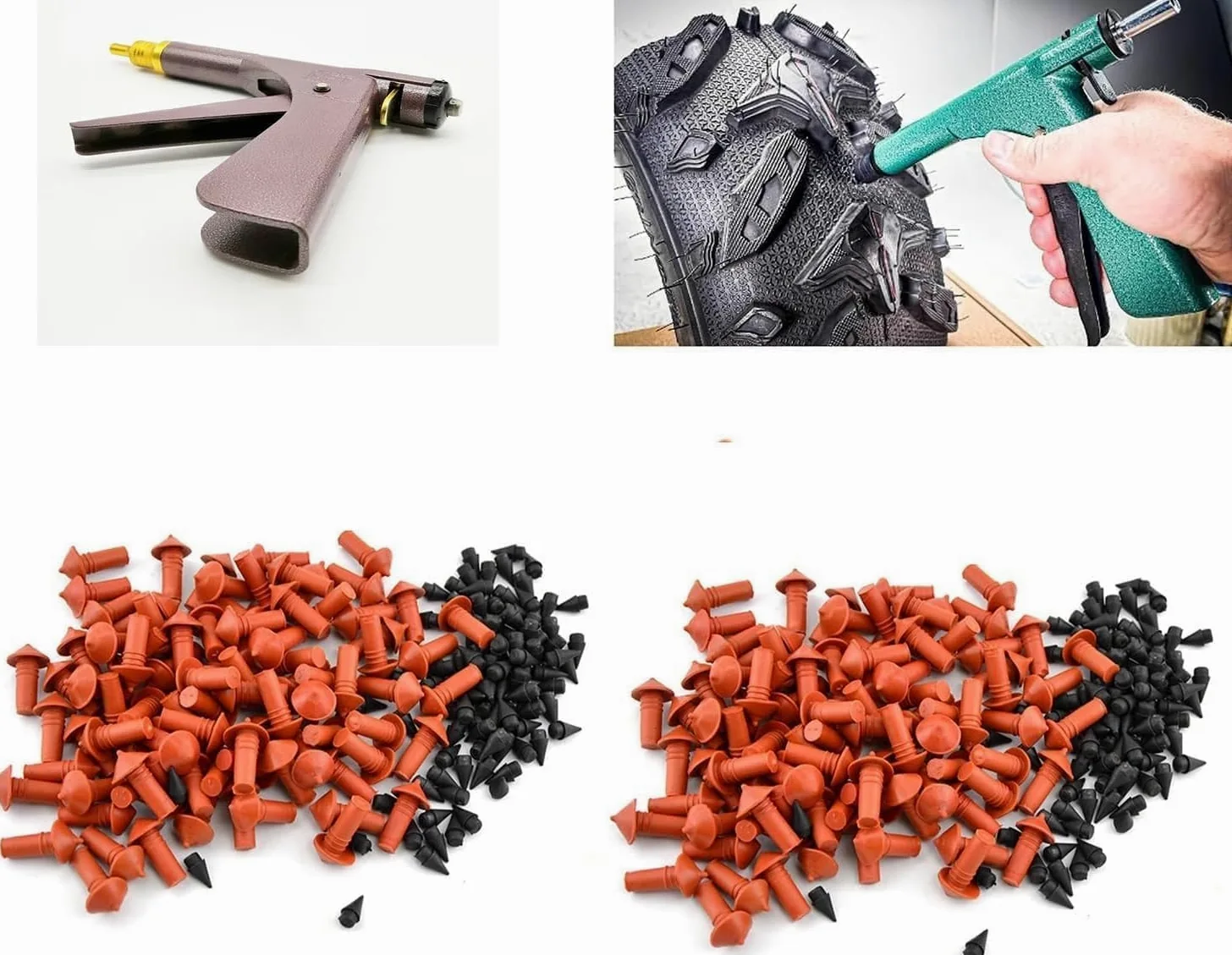 Kit de reparación de neumáticos con tapones de hongos para pinchazos y pinchazos, incluye 90 tapones para coches y motocicletas