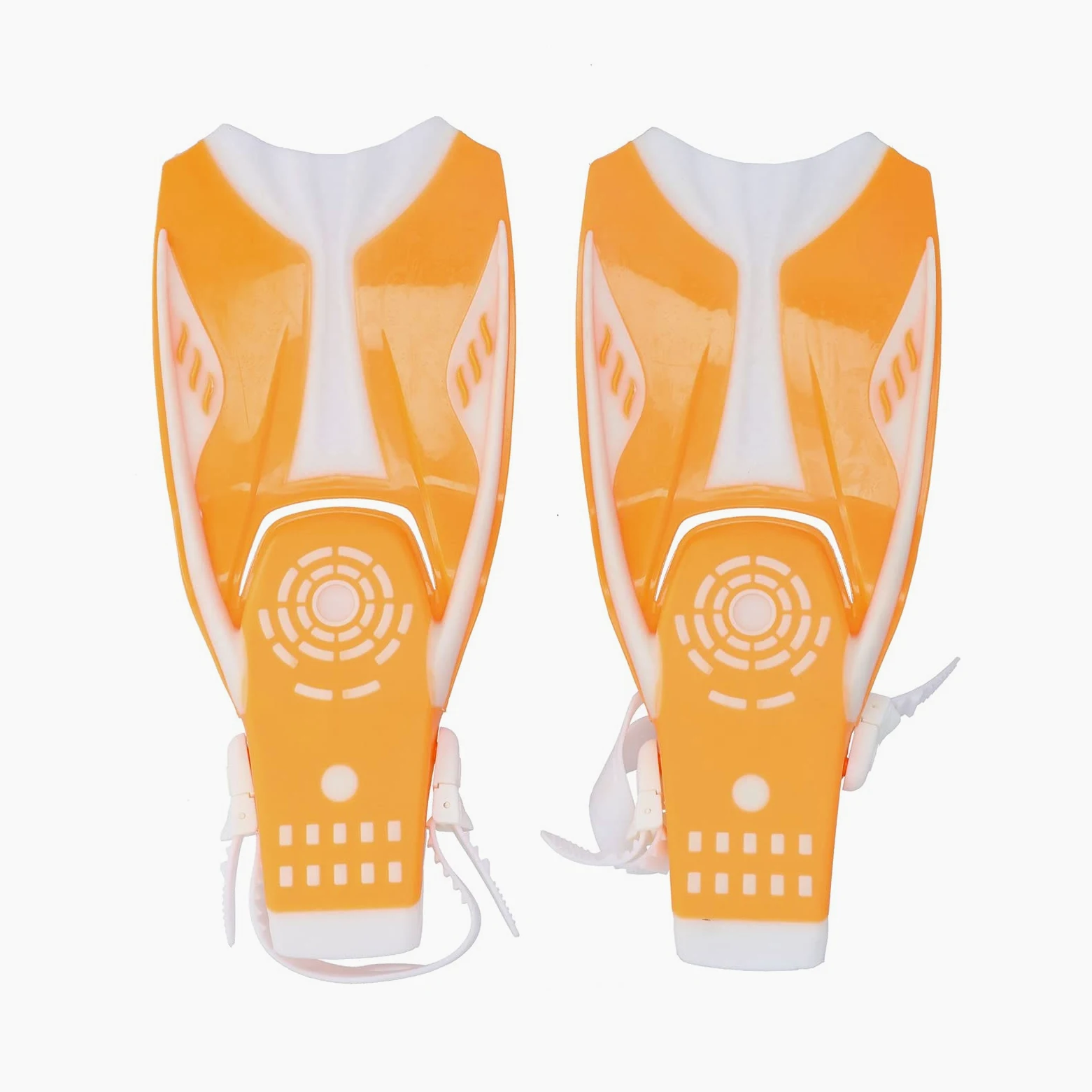 Aletas de Snorkel de Hoja Larga con diseño de talón Abierto para Uso en el océano y la Piscina, cómodas Aletas de natación Ajustables con Orificios de Drenaje para una
