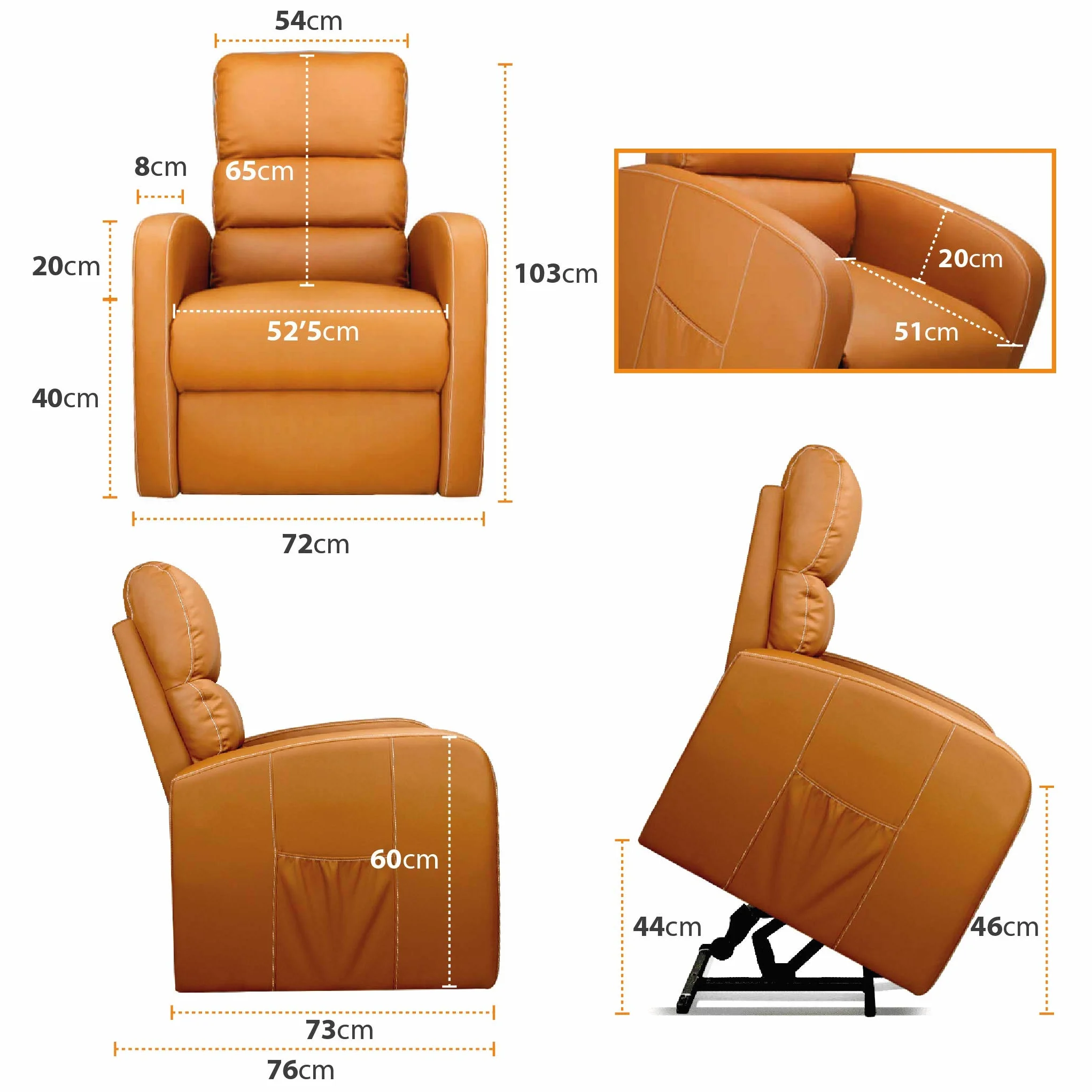 Sillón Relax Masaje Levanta Personas Camel Reclinable Elevación Automática Mando Control 5 Modos Calor Lumbar 8 Motores 4 Zonas Masaje Polipiel