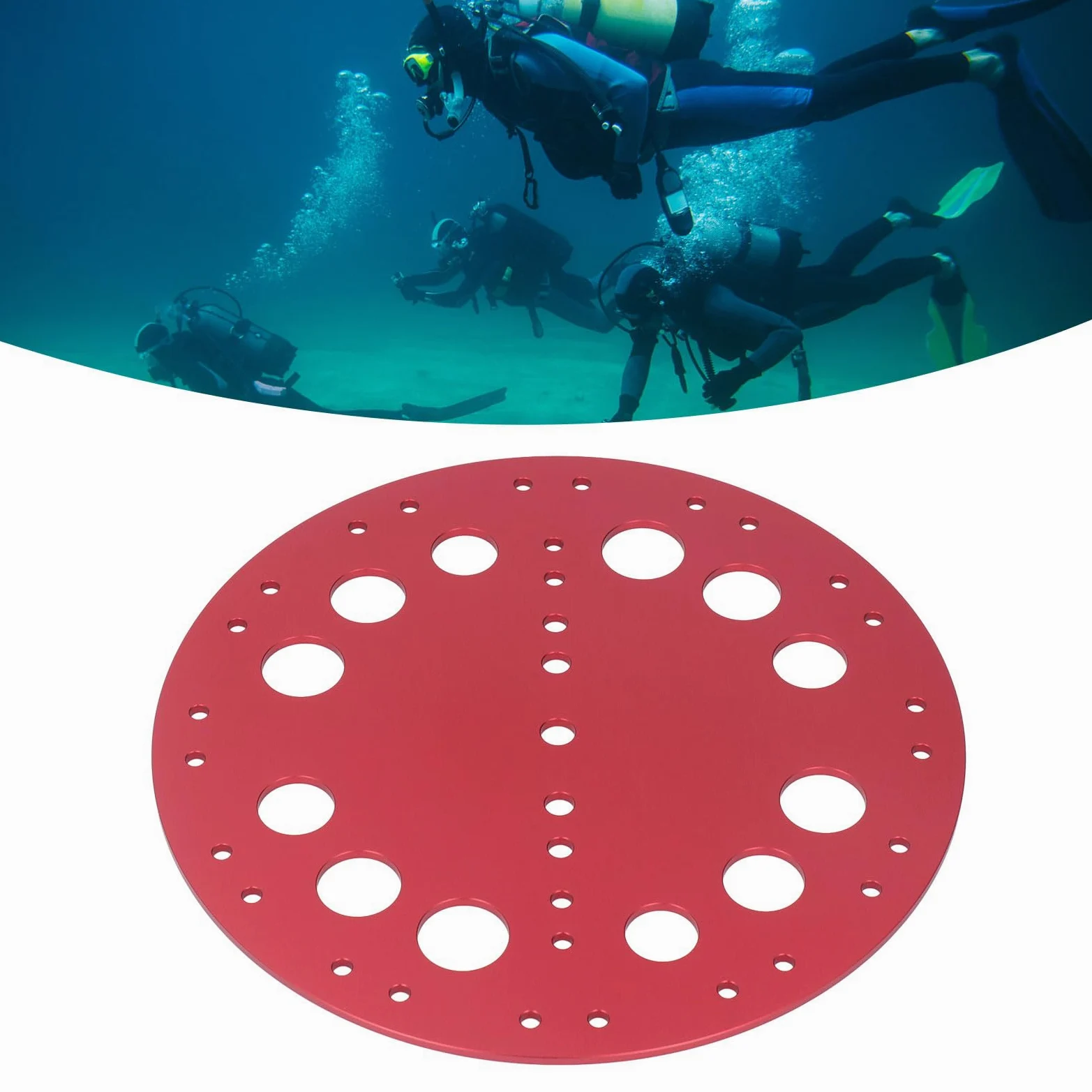 KIMISS Placa Inferior para Apnea para Aventuras en Aguas Profundas Equipo de Buceo de Aleación de Aluminio Resistente Al Agua de Mar para Mejorar la Estabilidad en Entornos Submarinos