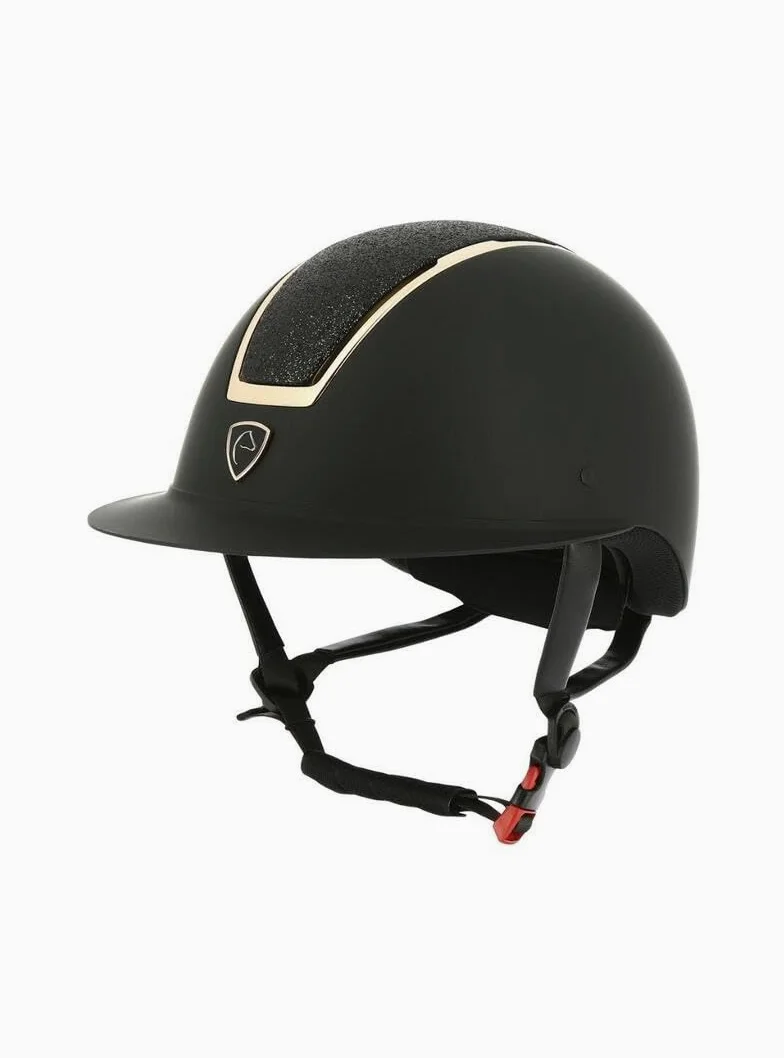 Ekkia EQUITHÈME Glint Mat - Casco de equitación, color negro y rosa