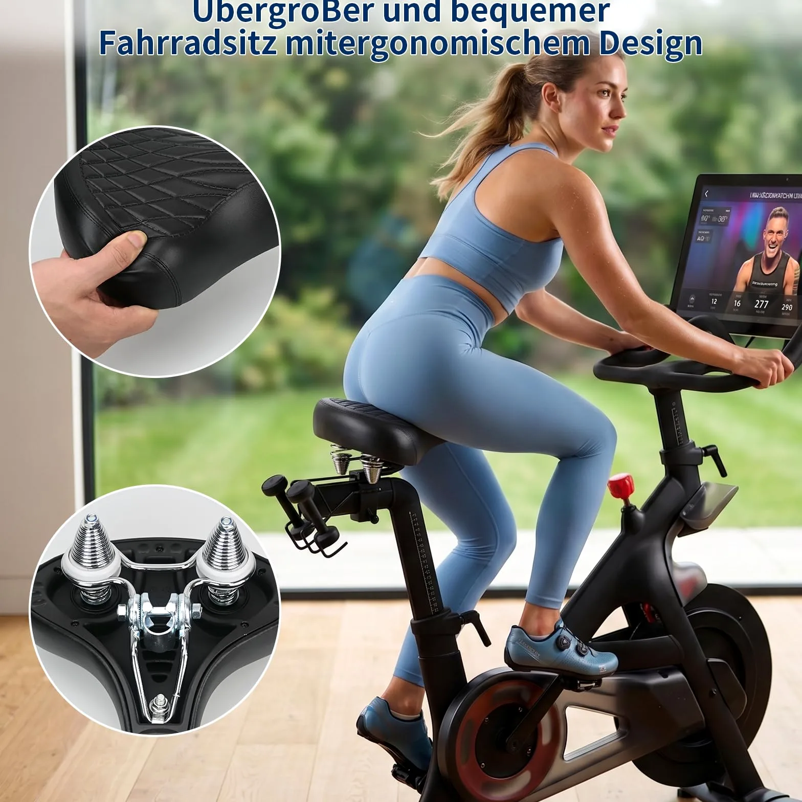 Cómodo sillín de bicicleta para hombre y mujer, sillín de bicicleta ancho y suave, acolchado ergonómico, asiento de bicicleta de repuesto universal para bicicleta de ciudad, bicicleta de