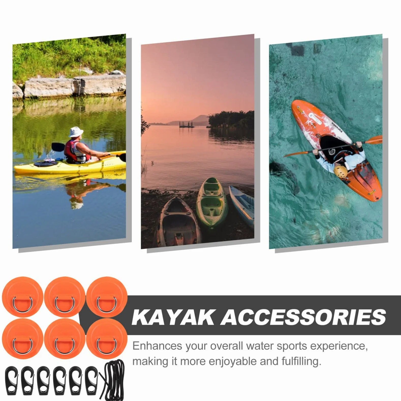 BESPORTBLE Parche De Anillo d Accesorio para Tabla De Paddle Surf Parche para Hebilla De Anilla d para Bote Inflable Uso Kayak y Paddle Surf