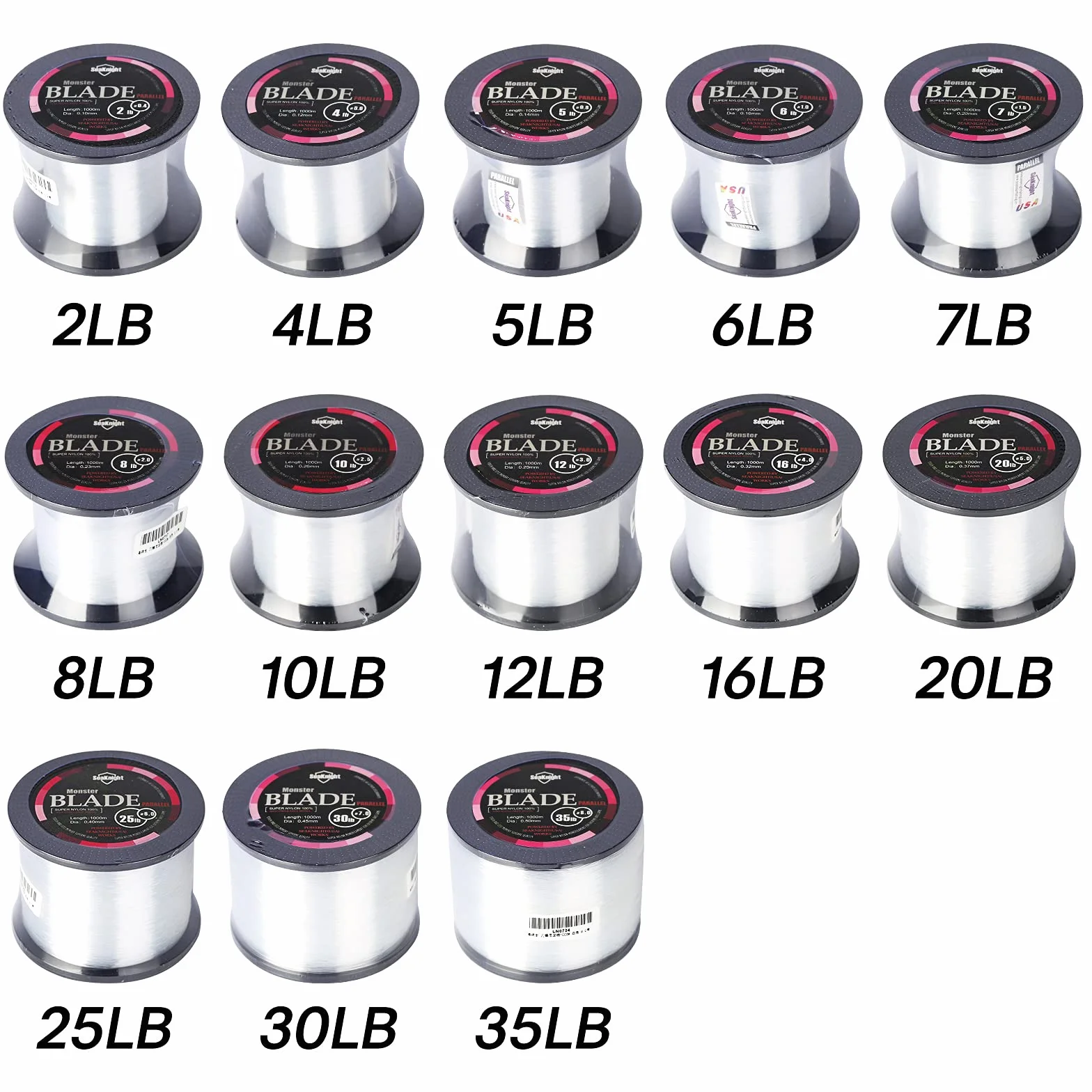 Seaknight Blade Nylon Linea de Pesca 500m/1000m Japan Material Monofilamento Carpa Linea de Pesca sedal 2-35LB