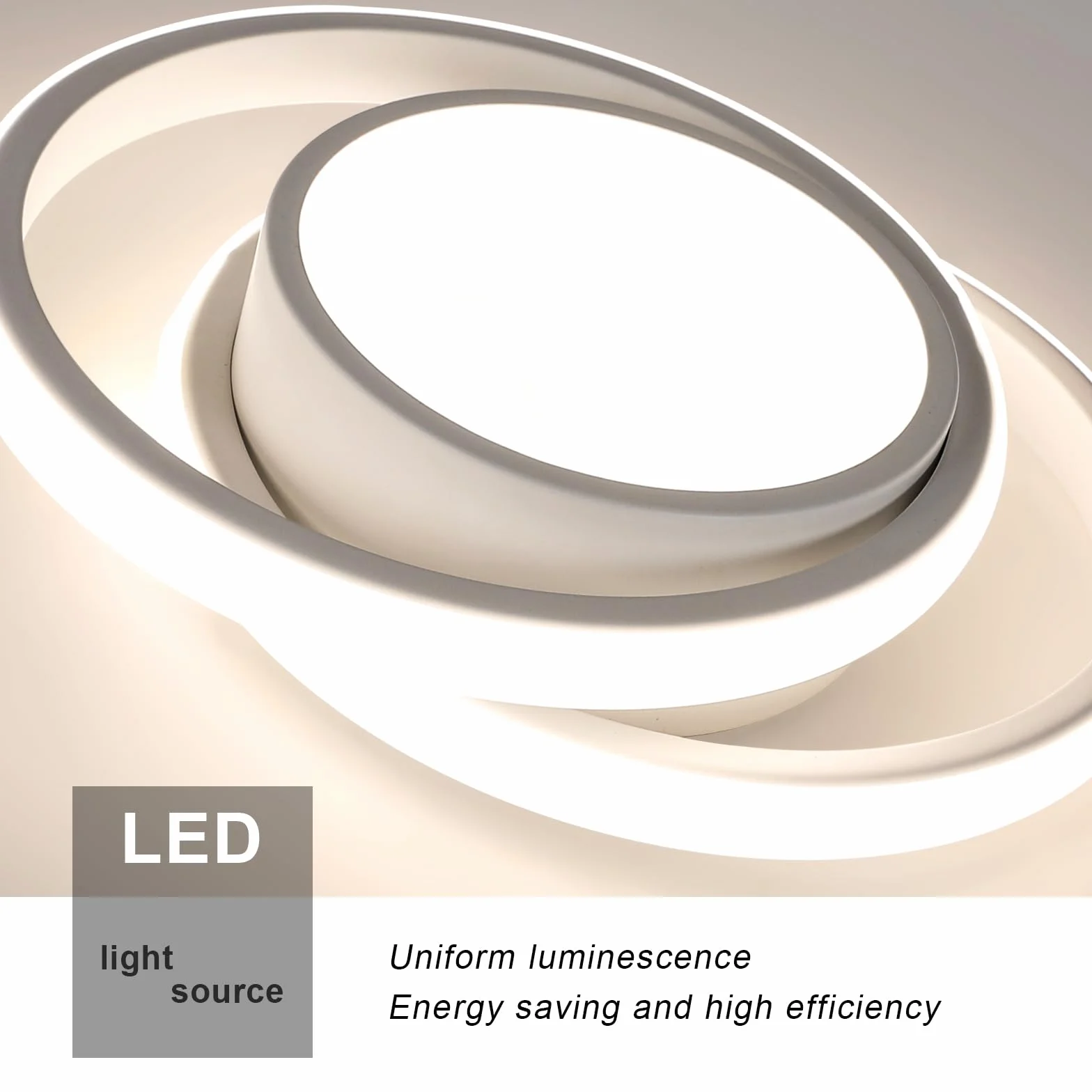 Pack de 2 Plafones LED 32 W 2350 lm 4500 K Blanco Redondo 27 cm