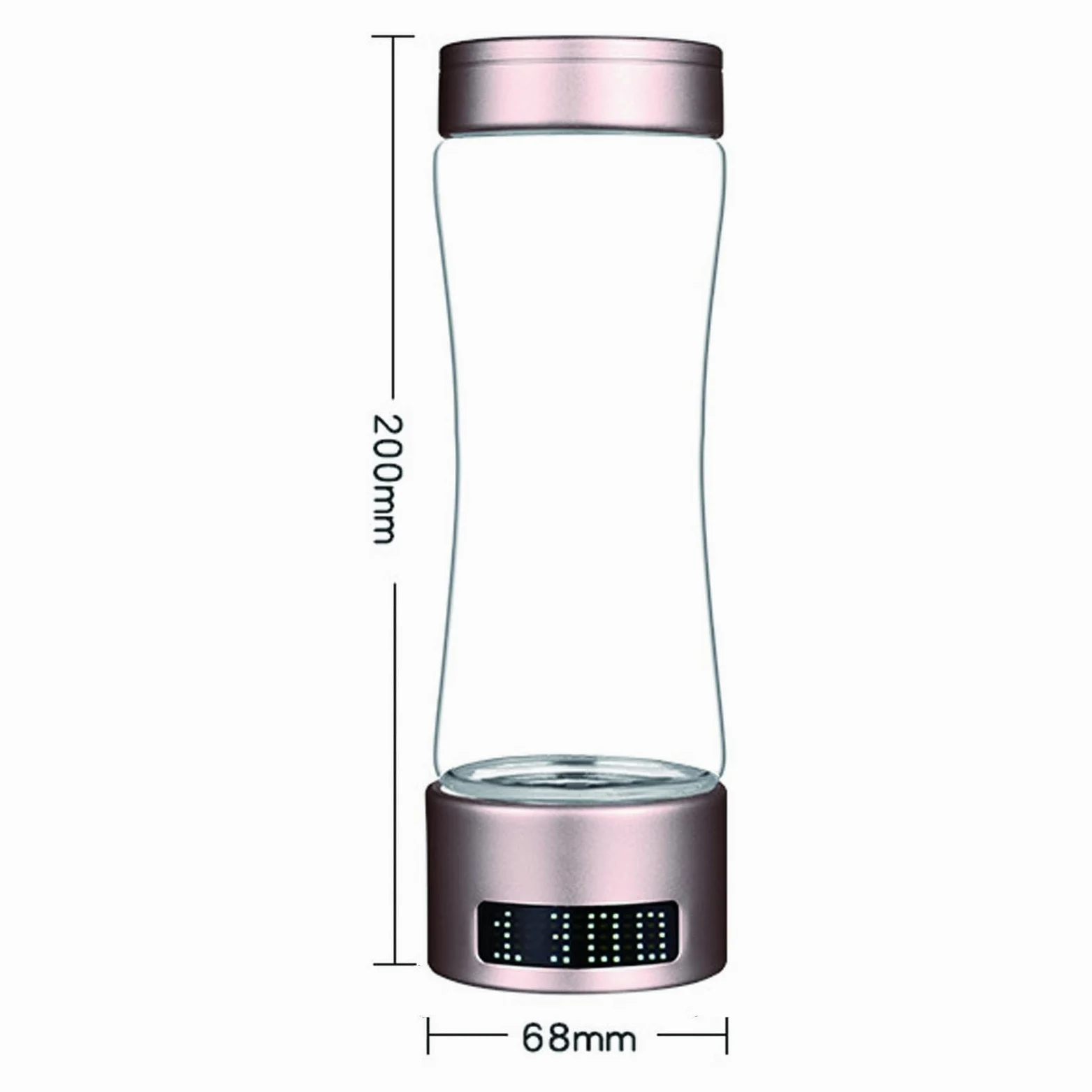 Botella De Agua Rica En Hidrógeno Generador De Agua De Hidrógeno Máquina De Ionizador De Agua De Hidrógeno Con Tecnología SPE Contenido De Hidrógeno De Electrólisis De 3 Minutos Hasta 1300 PPB 250 Ml(