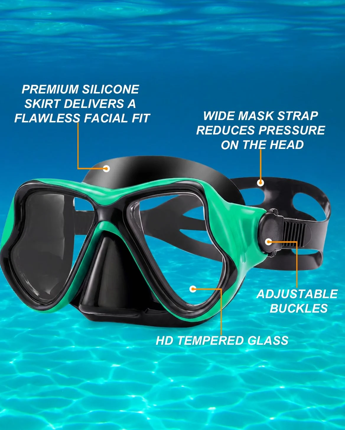 Equipo de Snorkel para Adultos - Máscara de Buceo Seca - Gafas de natación - Máscara de Buceo - Máscara de Buceo - Máscara de Buceo - Máscara de Buceo - Máscara de Buceo