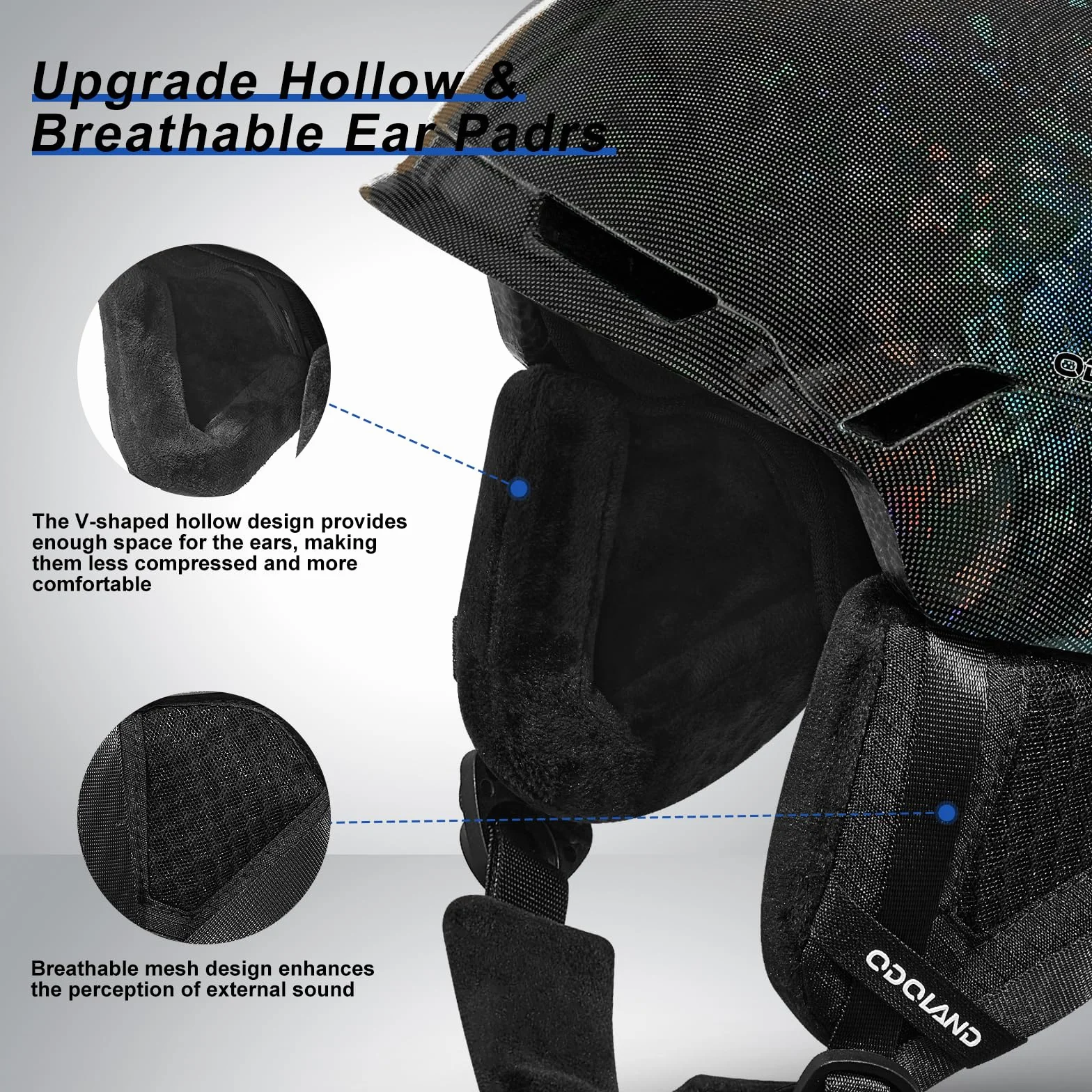 Odoland Casco de Esquí Ajustable con Excelente Ventilación para Hombres Mujeres y Jóvenes