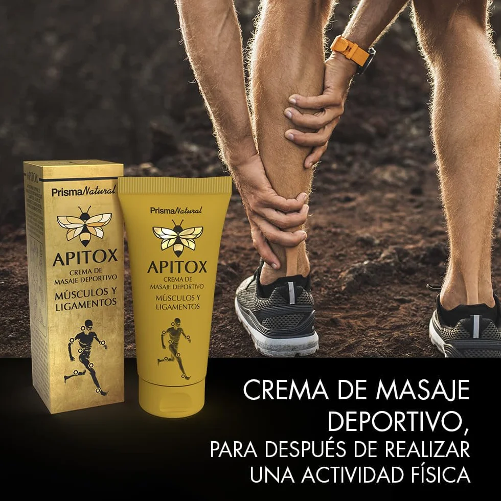 Prisma Natural Crema Corporal Apitox Masaje Deportivo 60 ml Efecto Frío-Calor Apitoxina-Like Mentol Capsaicina
