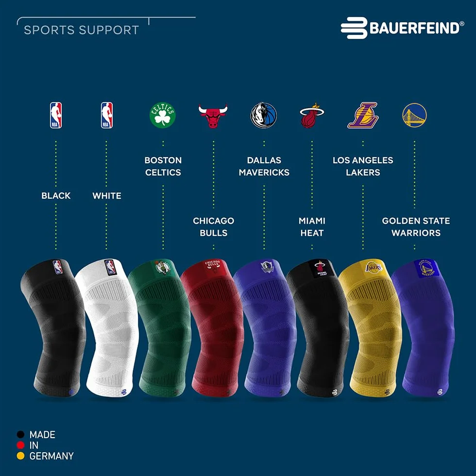 BAUERFEIND Sports Compression Knee Support NBA Rodillera Deportiva, Unisex Adulto