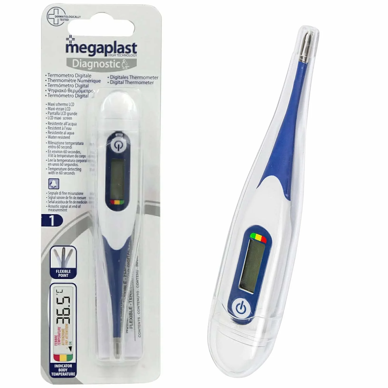 MEGAPLAST Termómetro Clínico Digital