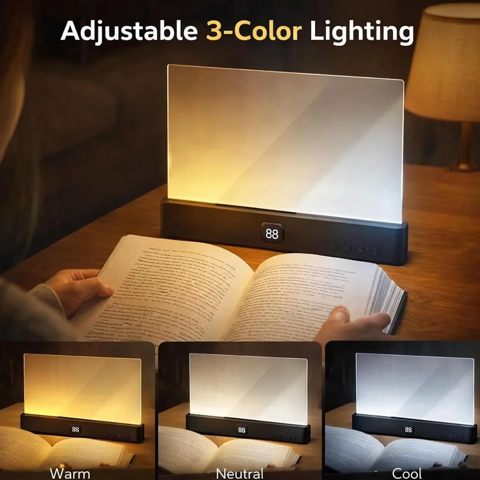 Genérico Smart LED Book Light Luz para Leer Libros en la Cama Luces Planas para Lectores