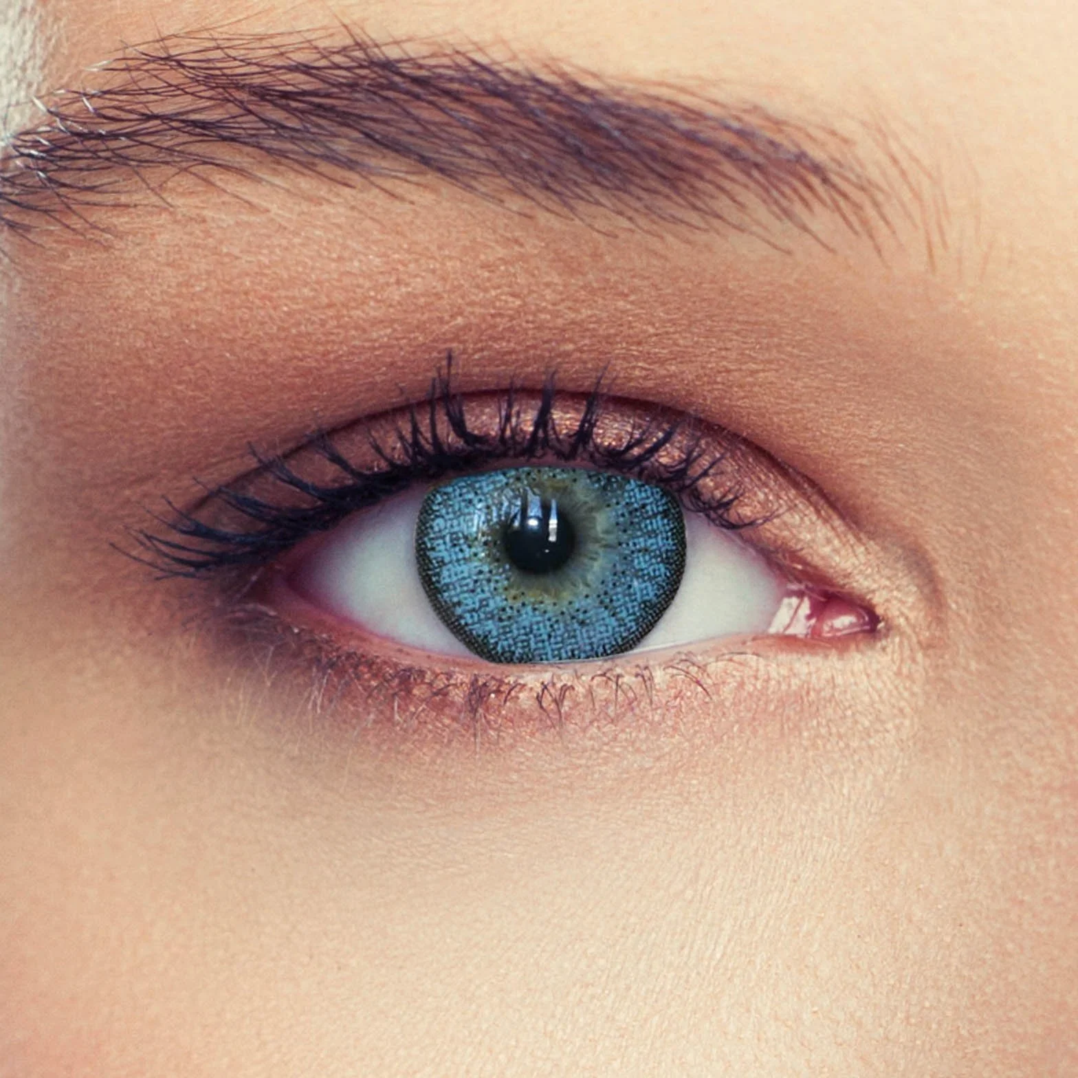 Lentillas de color Cielo Azul Natural, 3 meses sin graduación + estuche gratis