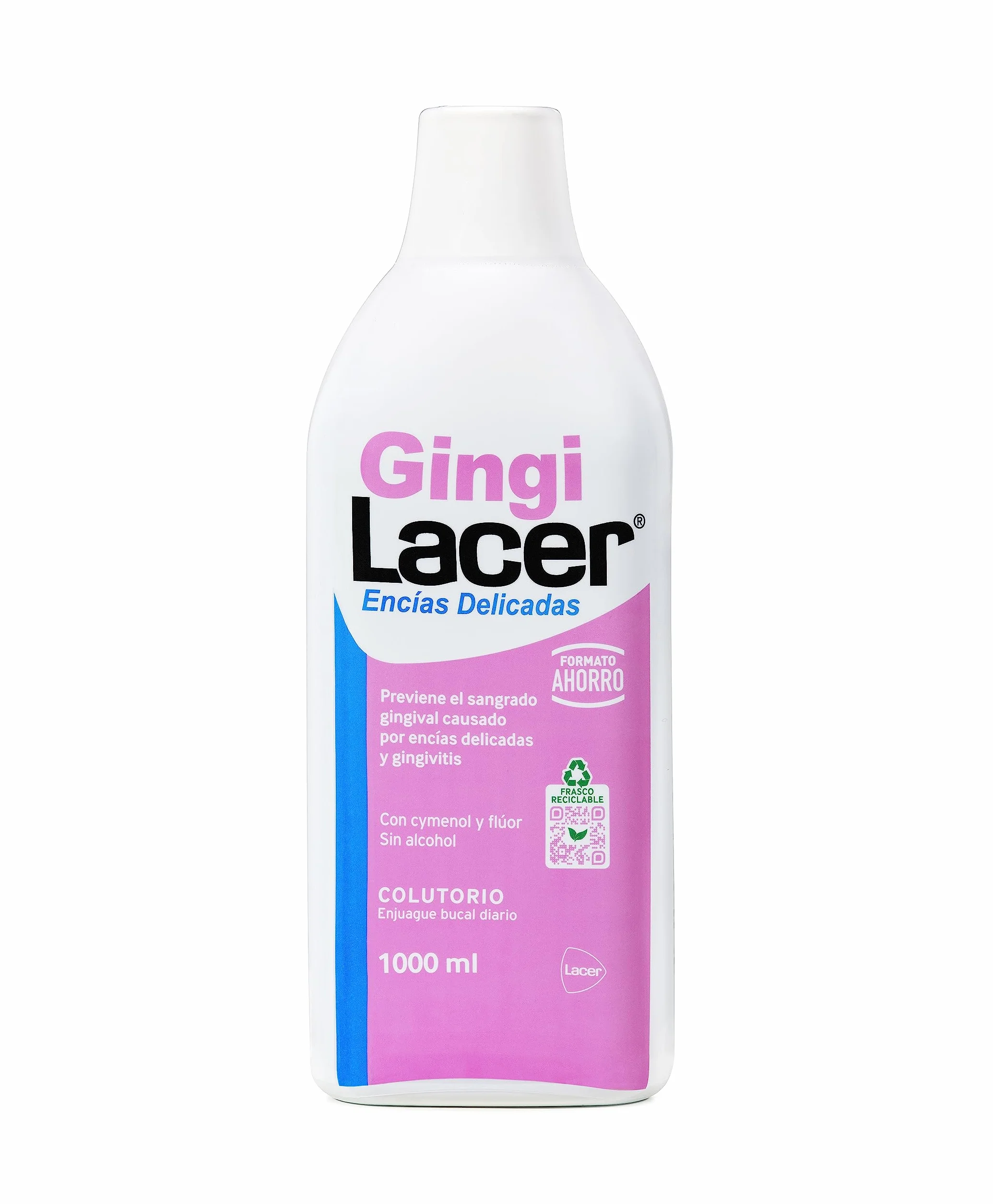 Lacer GINGI Colutorio 1000 ml Enjuague Bucal Previene Caries Placa Dental