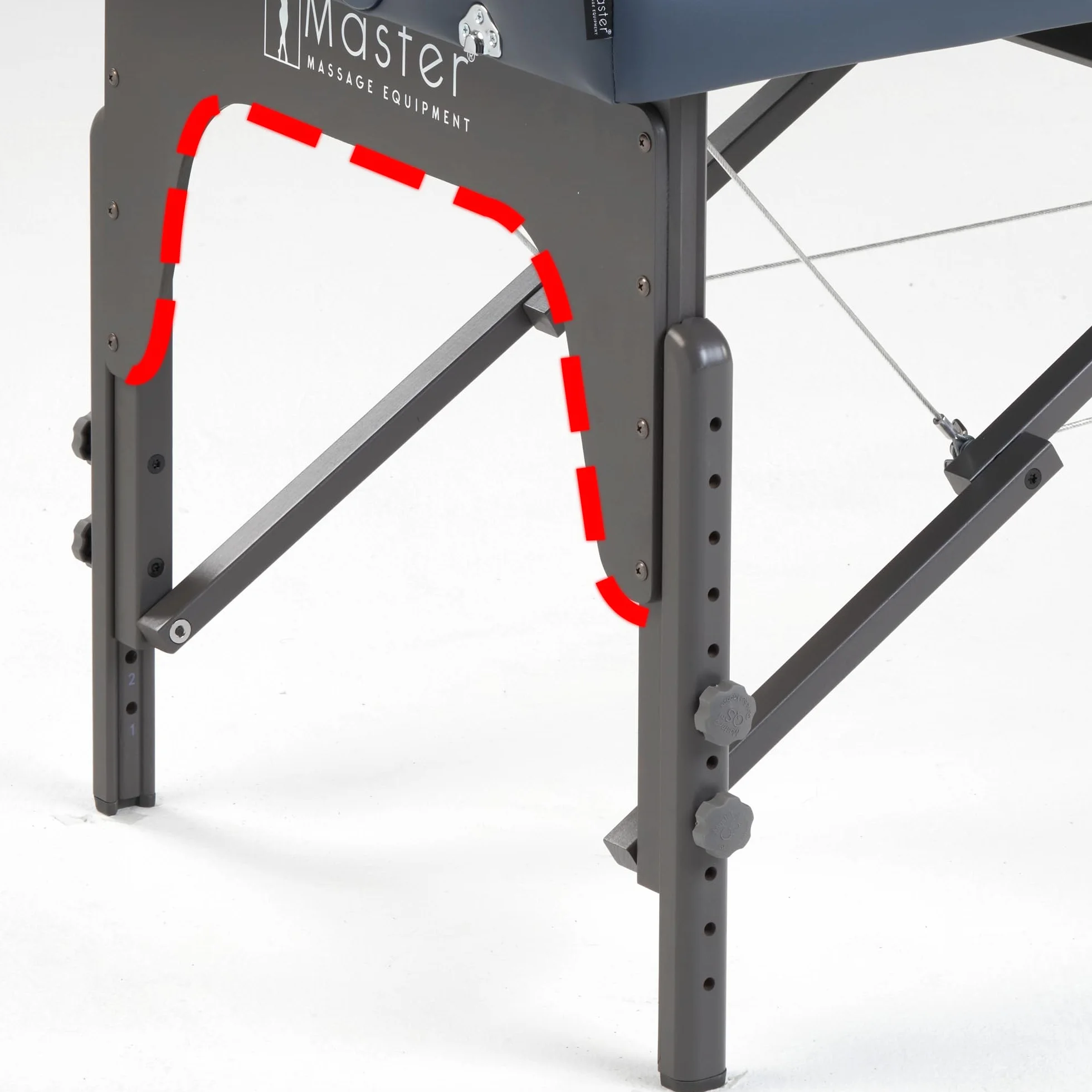 Master Massage Monclair Camilla de masaje plegable madera 71 cm azul real
