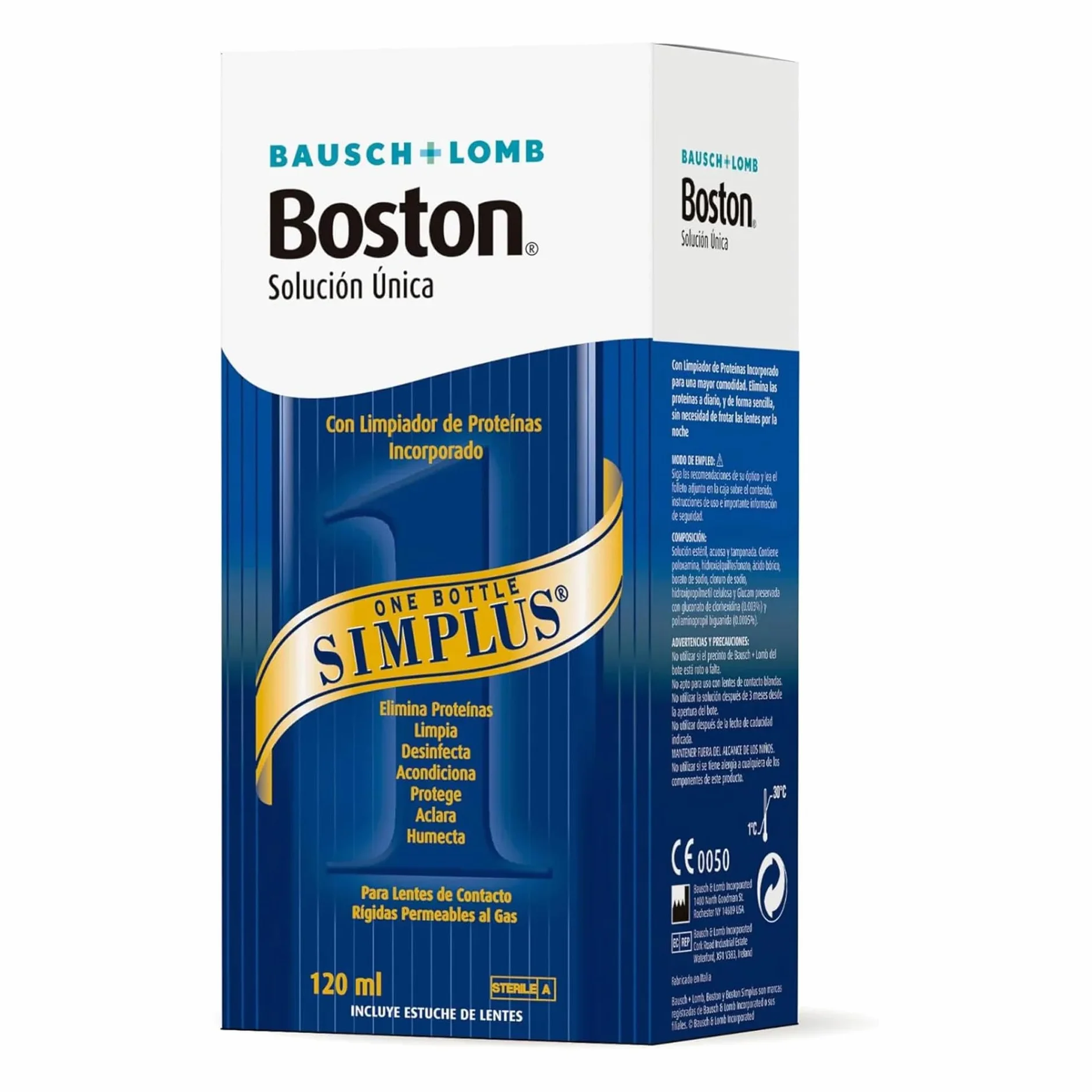 Bausch + Lomb Boston SIMPLUSSolución Única 120ml para lentes de contacto rígidas