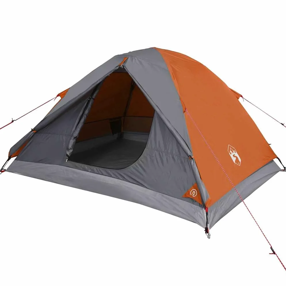 Tienda de campaña con cúpula para 6 personas, color naranja, con toldo extraíble, ligera tienda familiar de poliéster para camping, actividades al aire libre, senderismo y festivales